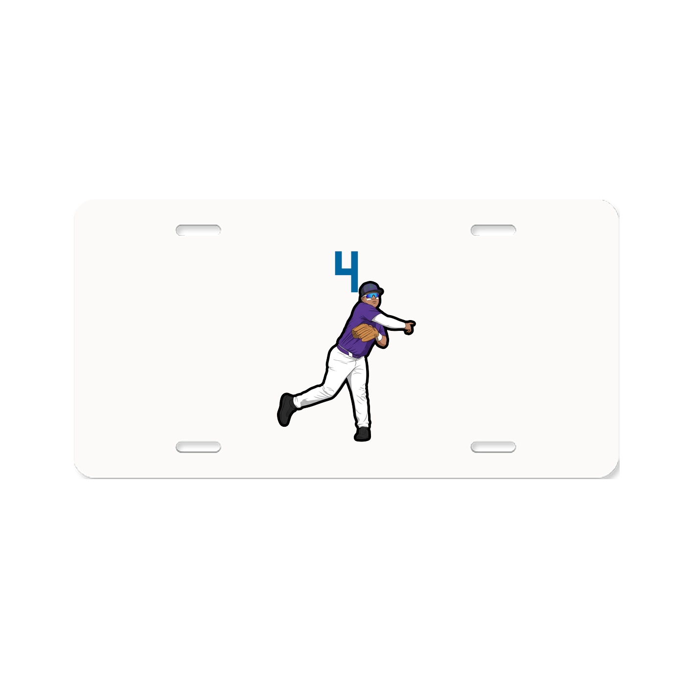 License Plate — Number Top in Classic