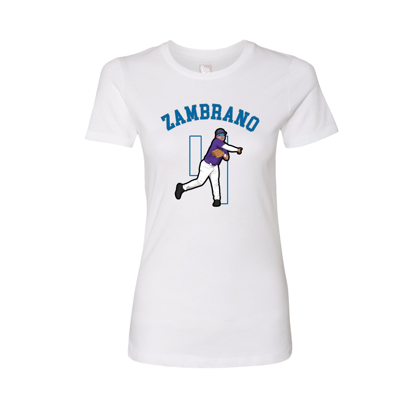 Fitted Women's Tee — Shirsey Arch in White