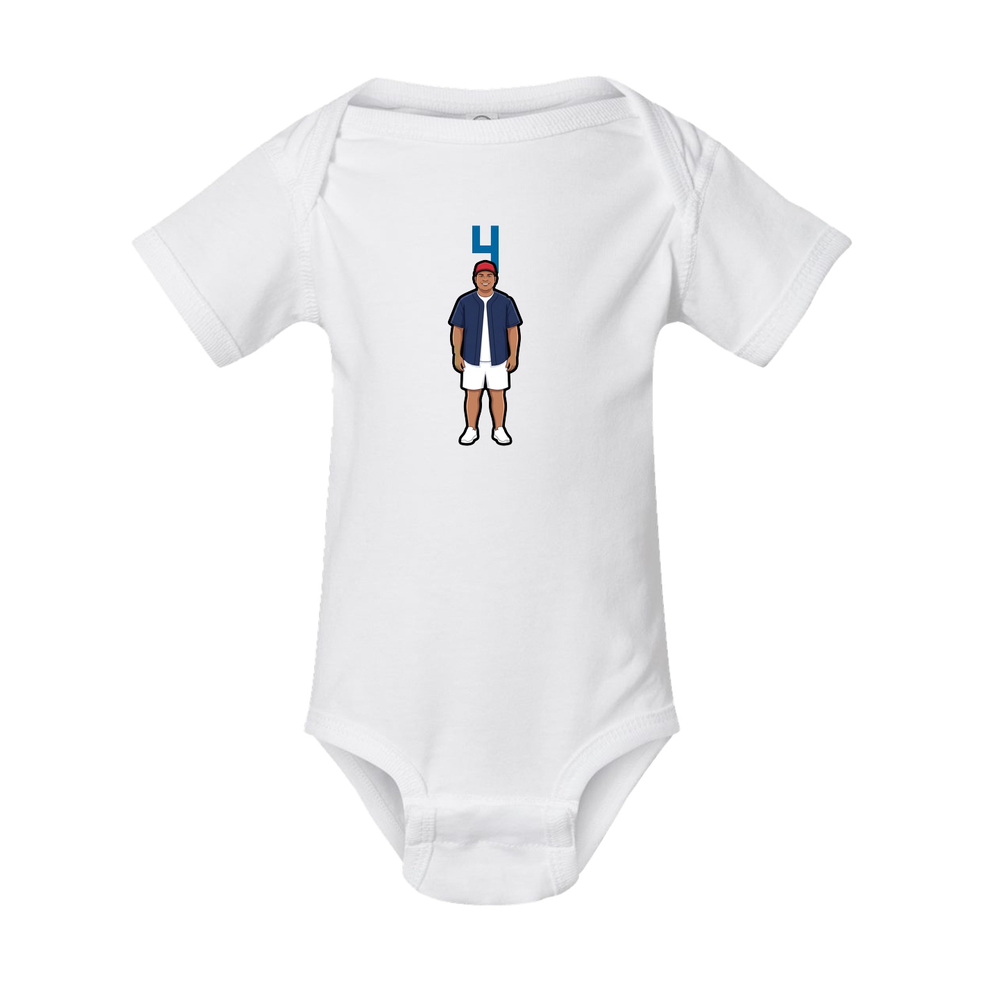 Baby Onesie — Number Top in White