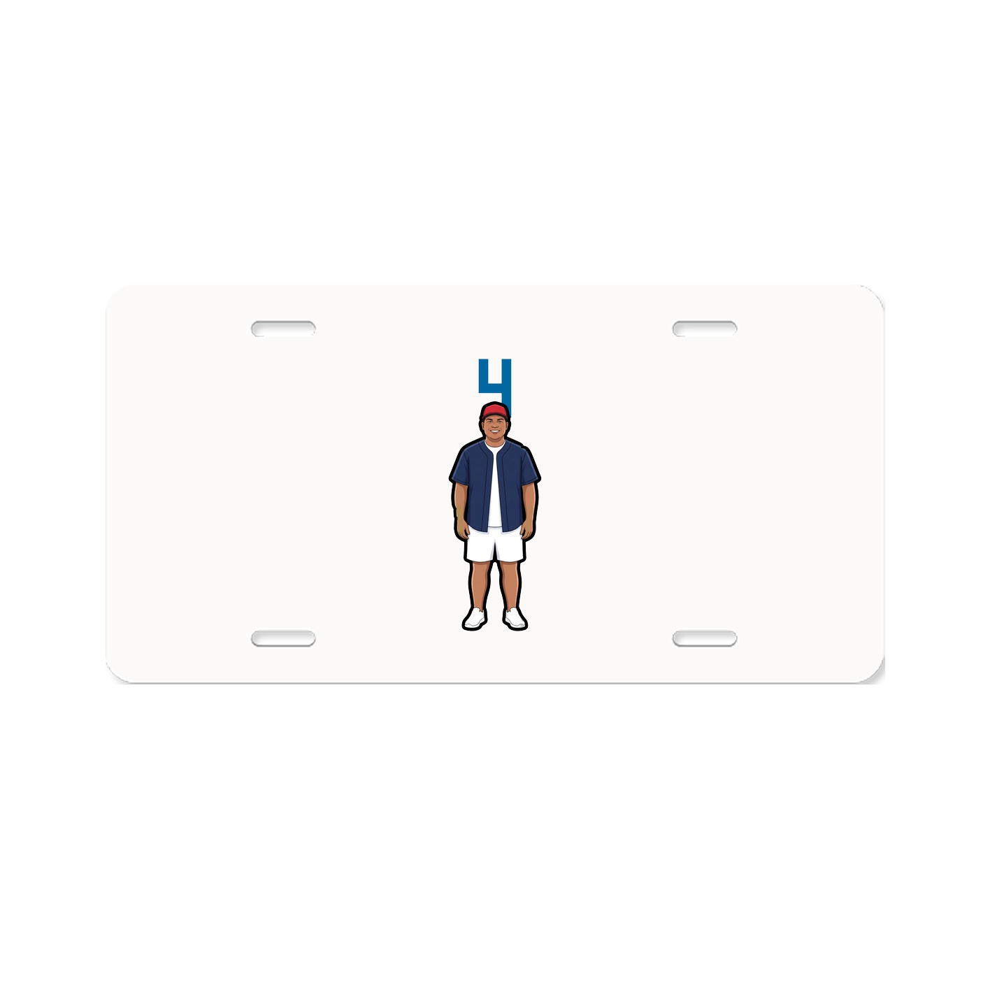 License Plate — Number Top in Classic