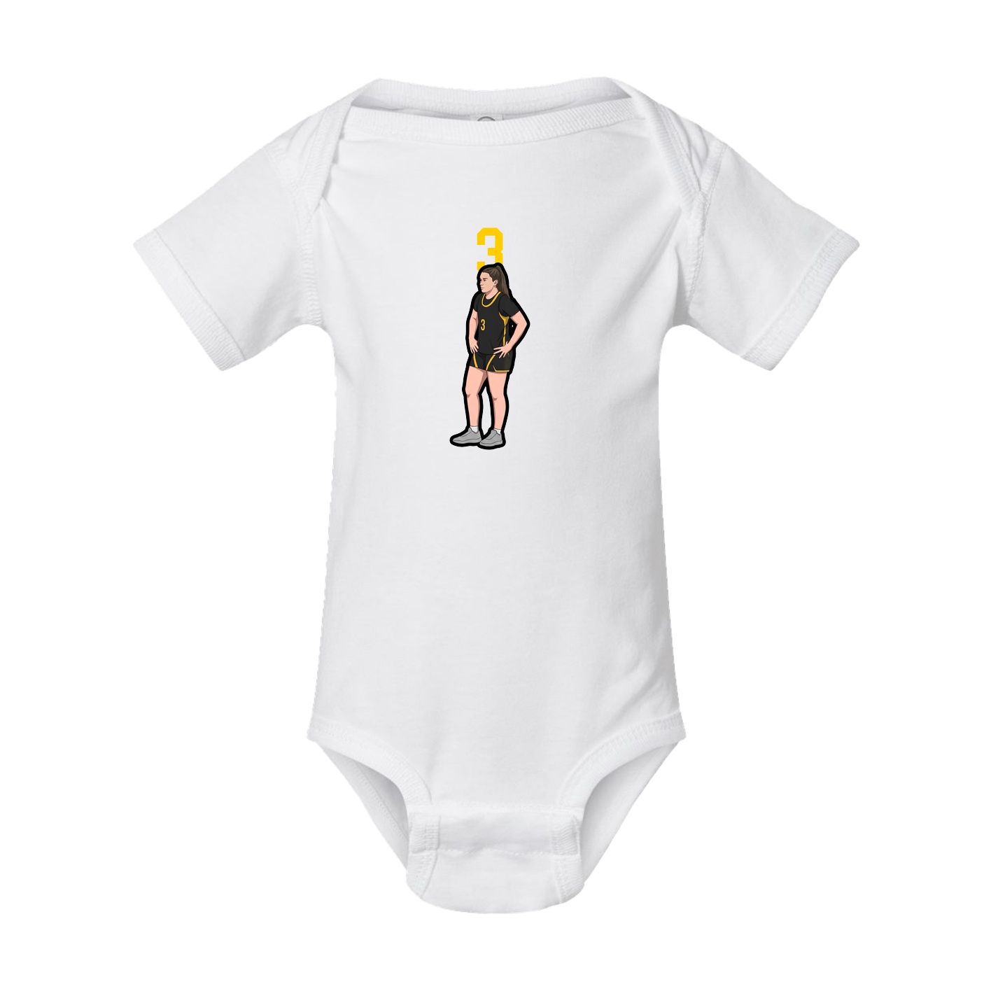 Baby Onesie — Number Top in White