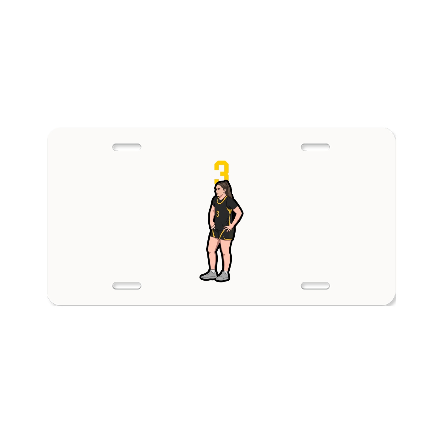 License Plate — Number Top in Classic