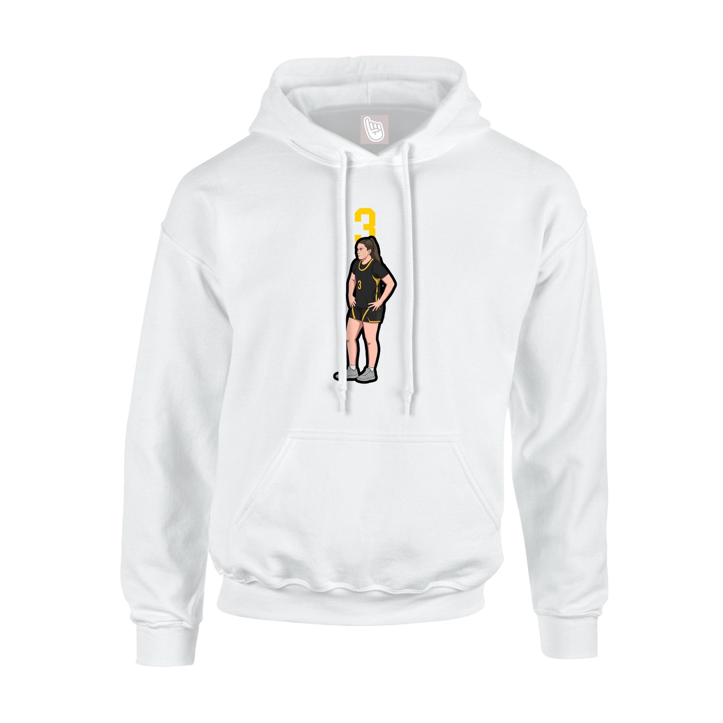 Hoodie — Number Top in White