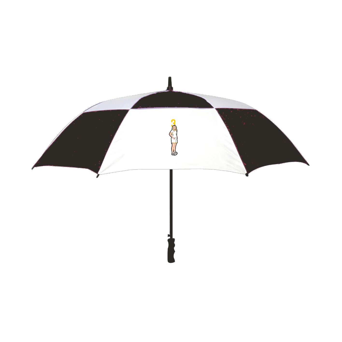 Golf Umbrella — Number Top in Black