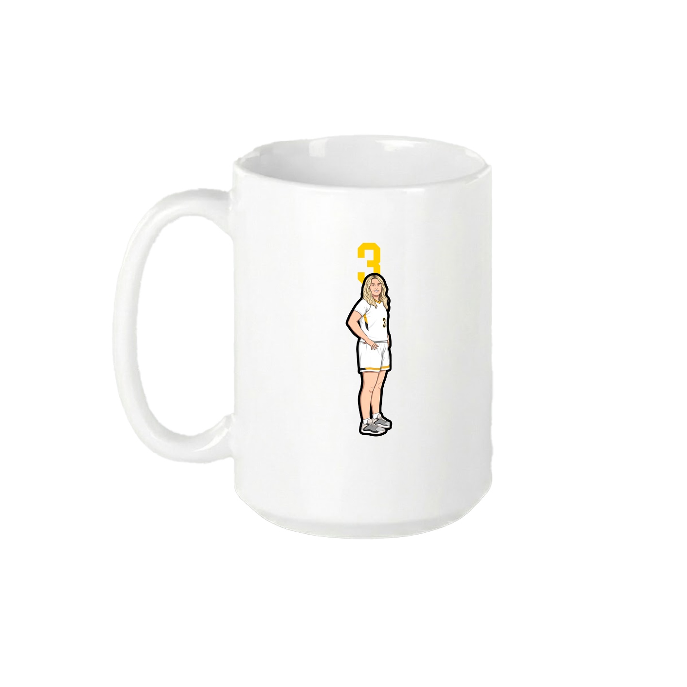 15oz Coffee Mug — Number Top in White