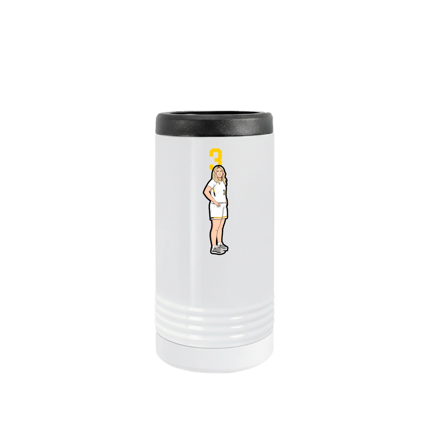 Slim Beverage Holder — Number Top in White