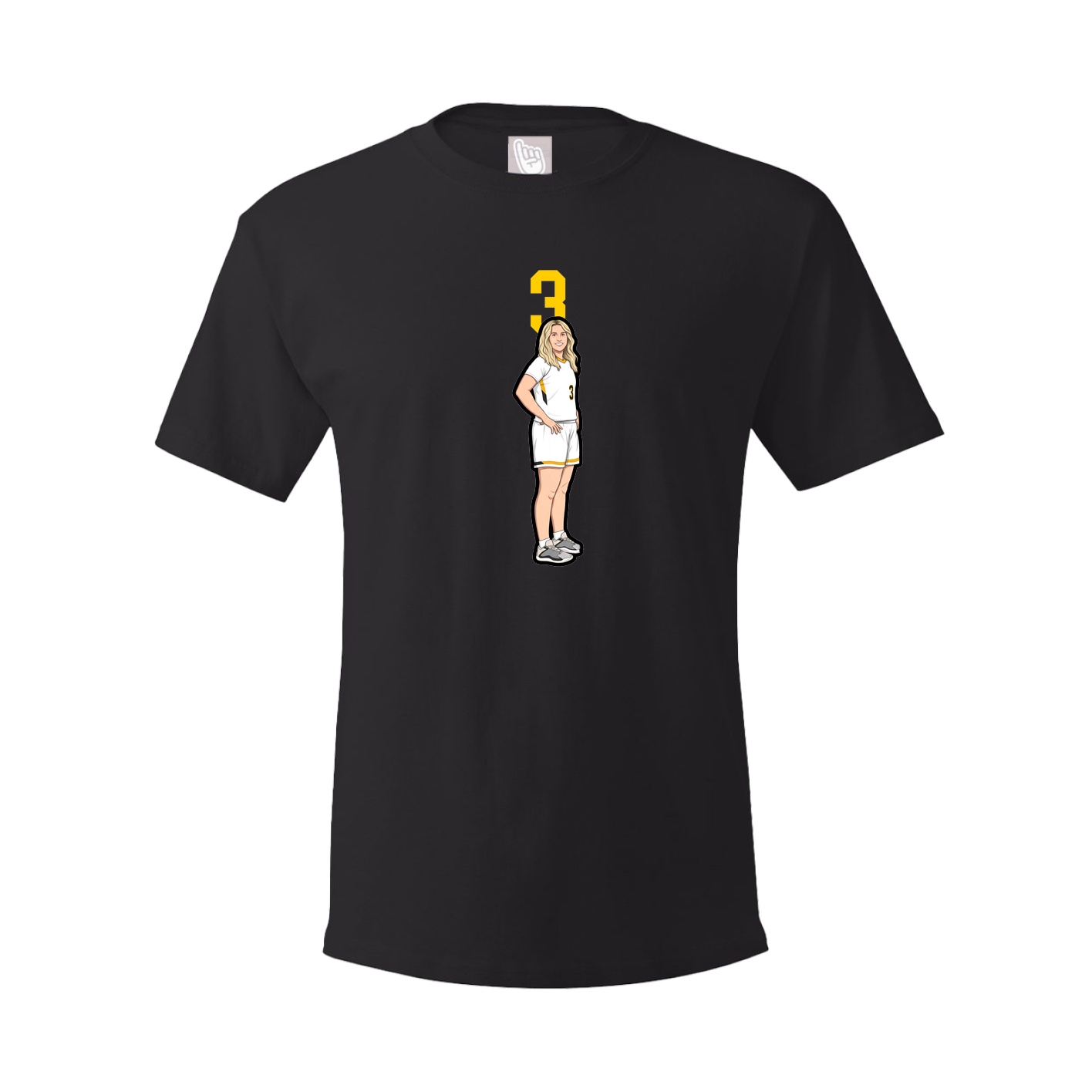 Youth Tee — Number Top in Black