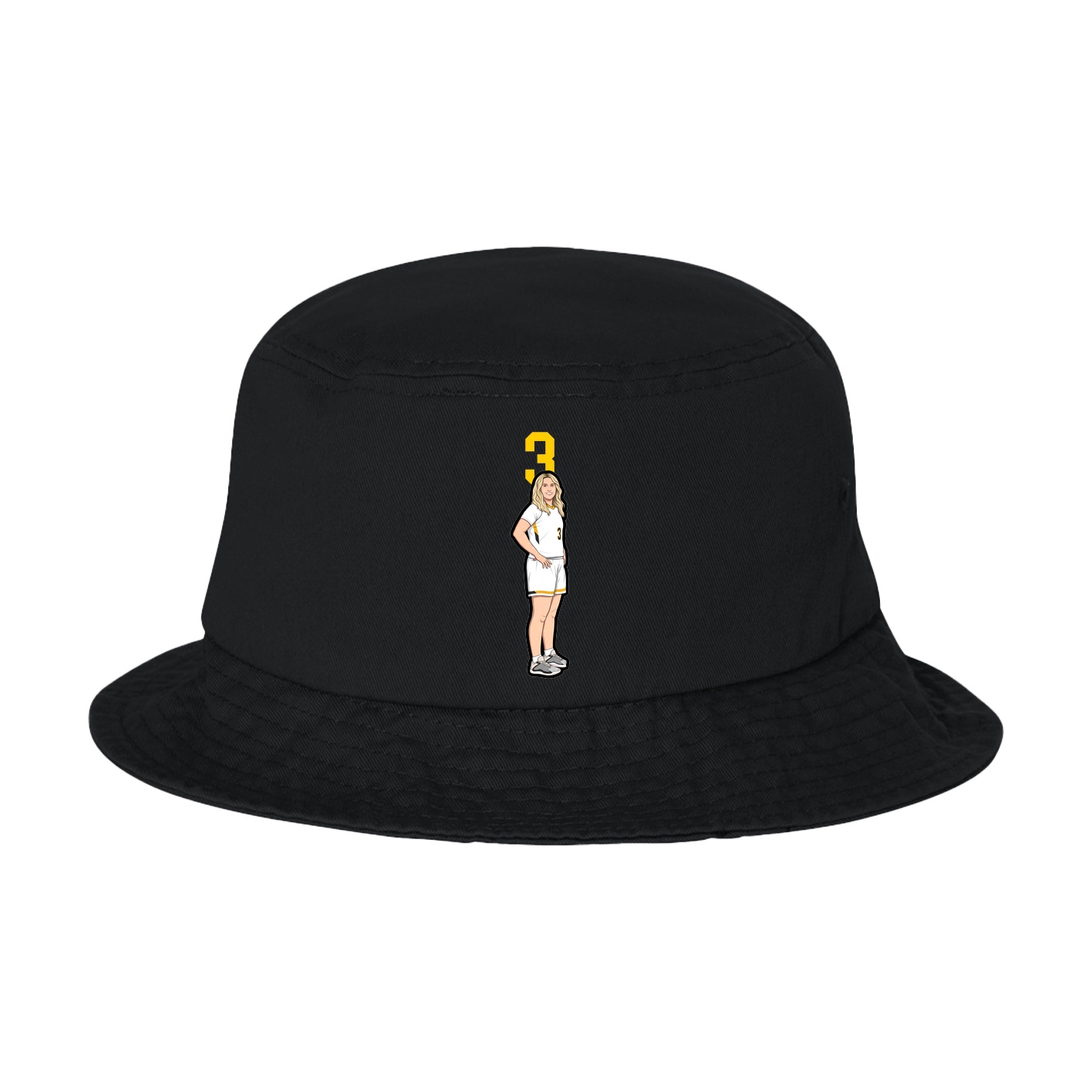 Bucket Cap — Number Top in Black