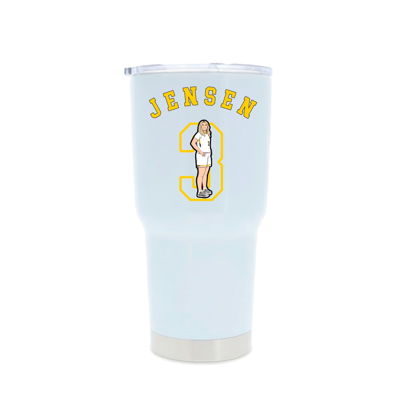 30oz Stainless Steel Tumbler — Shirsey Arch in White