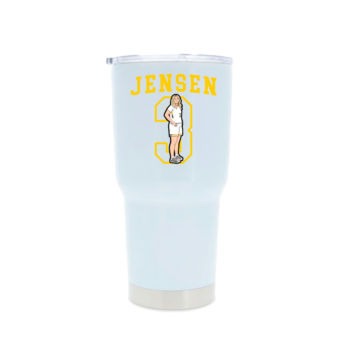 30oz Stainless Steel Tumbler — Shirsey in White