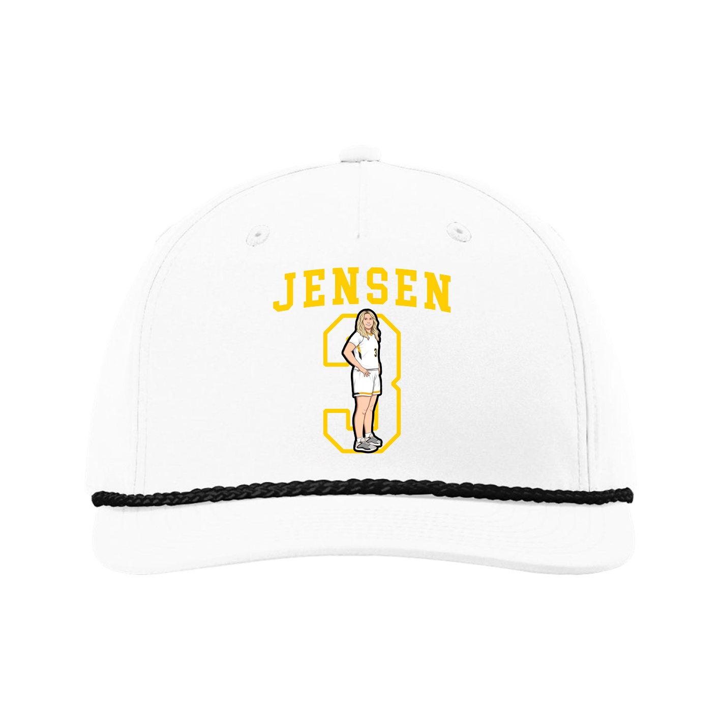 Five-Panel Classic Rope Cap — Shirsey in White