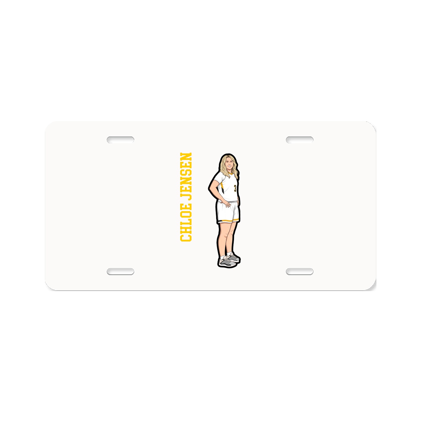 License Plate — Name Vertical in Classic
