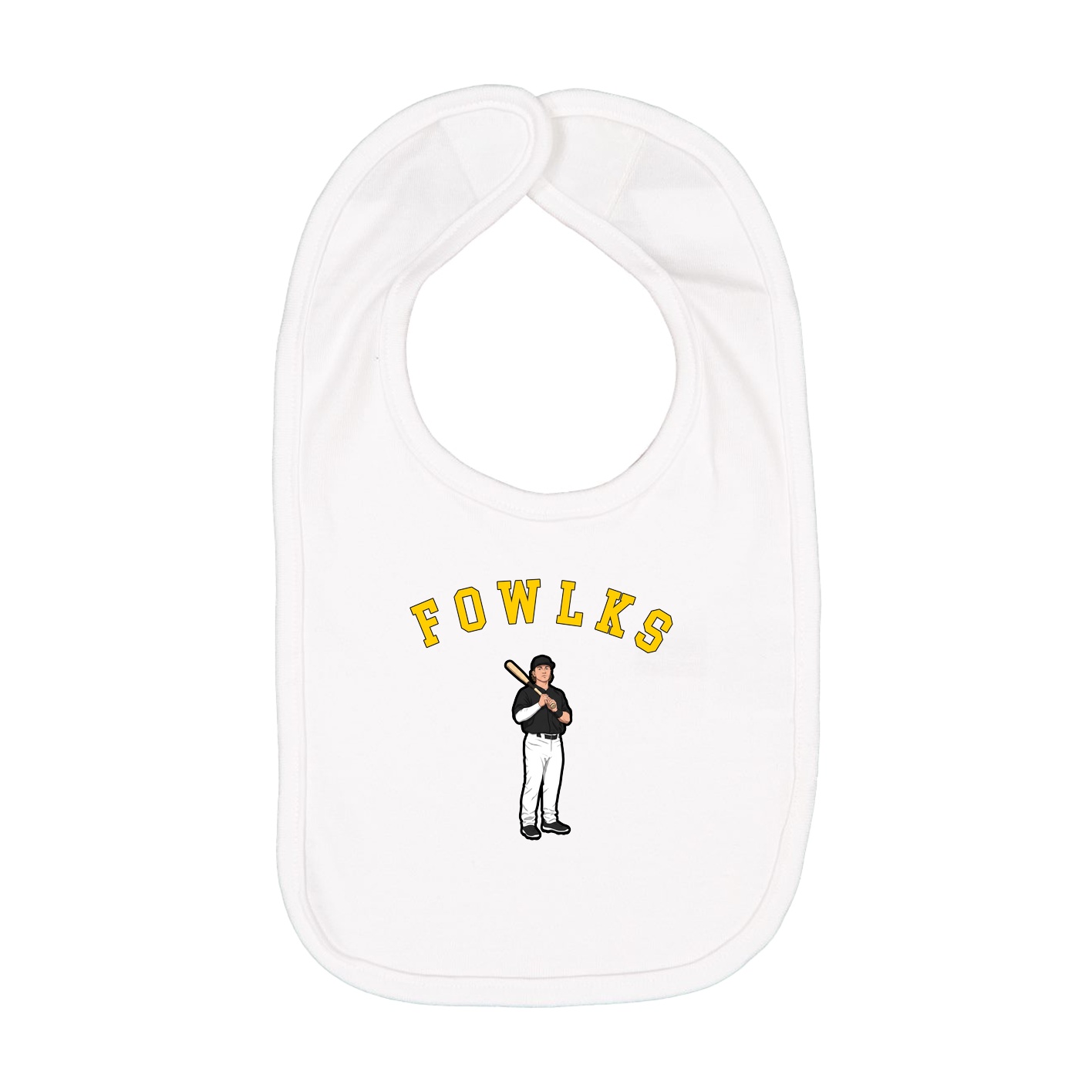 Infant Bib — Shirsey Arch in White