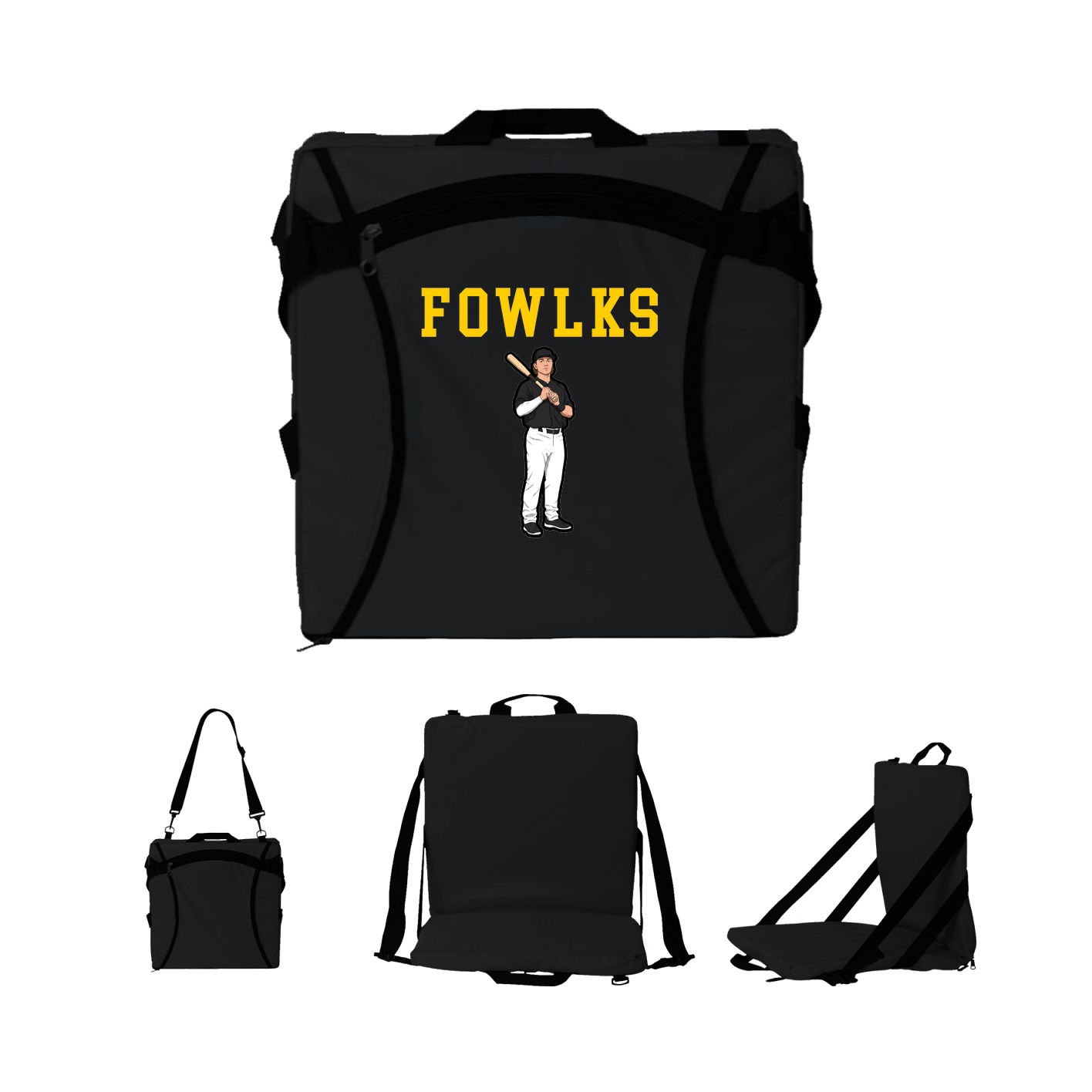 Folding Stadium Seat — Shirsey in Black