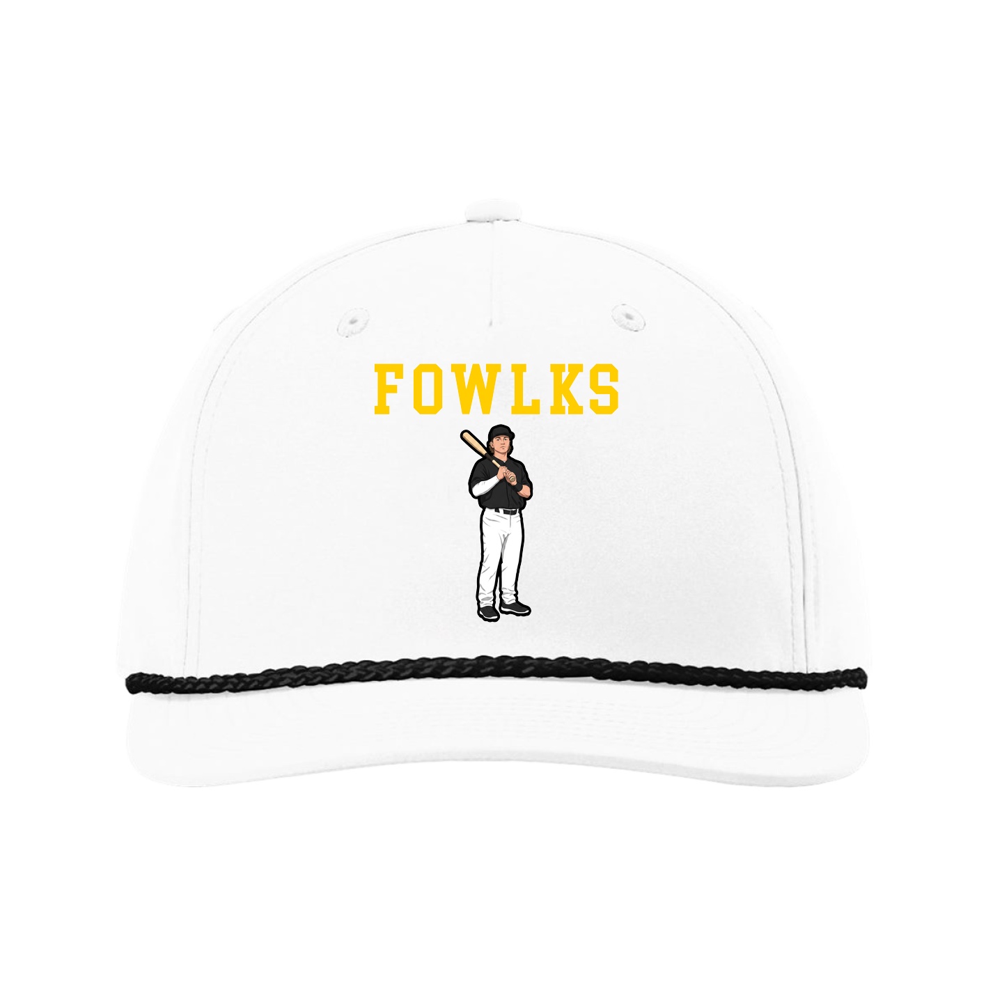 Five-Panel Classic Rope Cap — Shirsey in White
