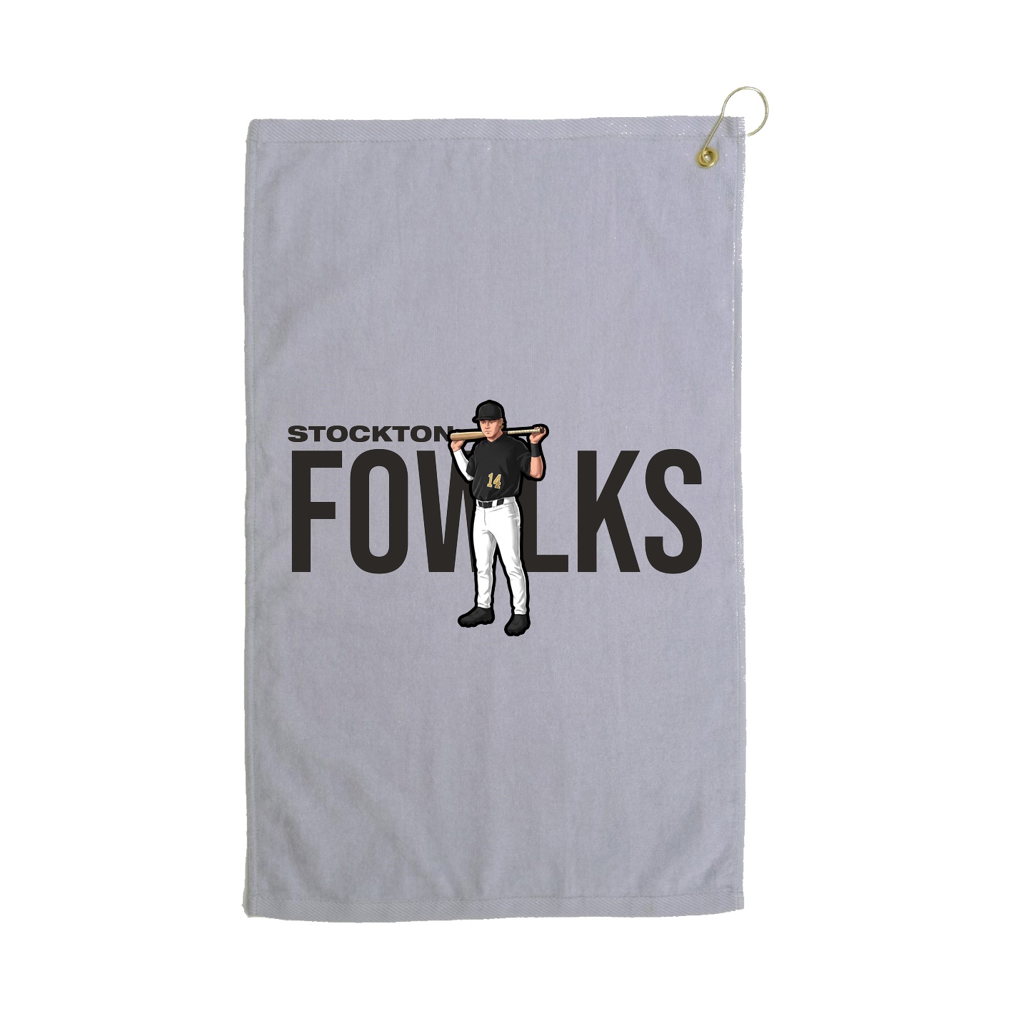 Golf Towel — Player Name in Grey