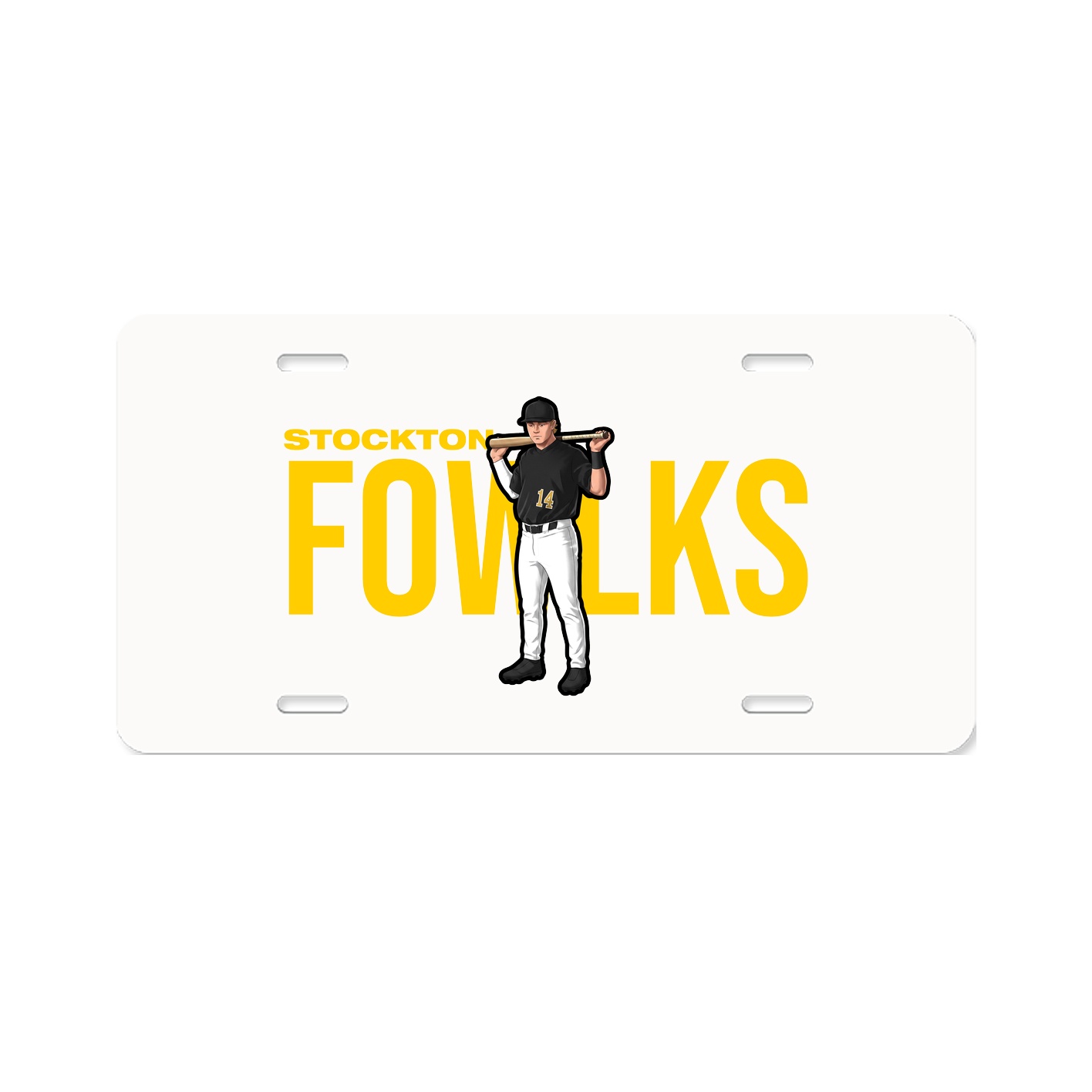 License Plate — Player Name in Classic