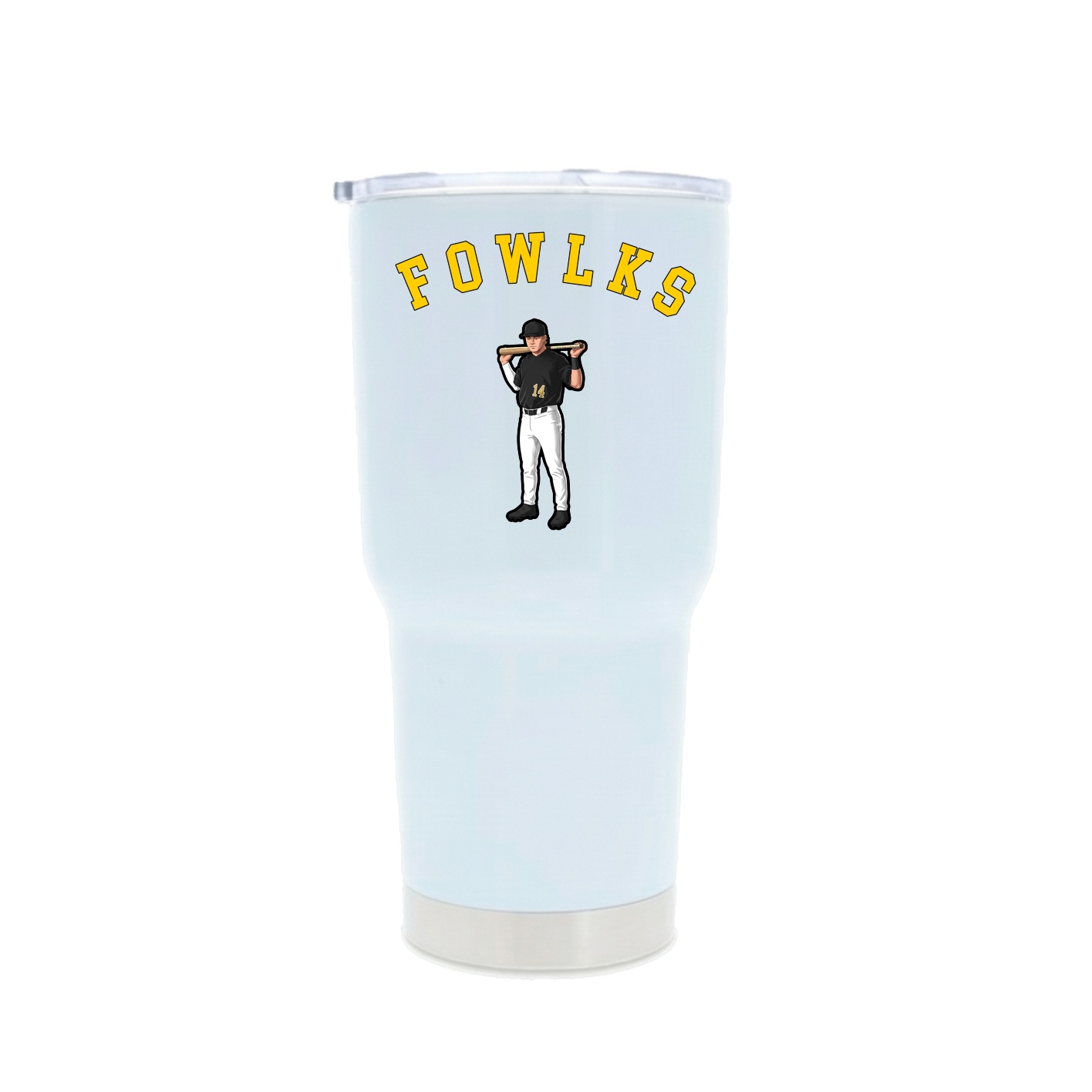 30oz Stainless Steel Tumbler — Shirsey Arch in White