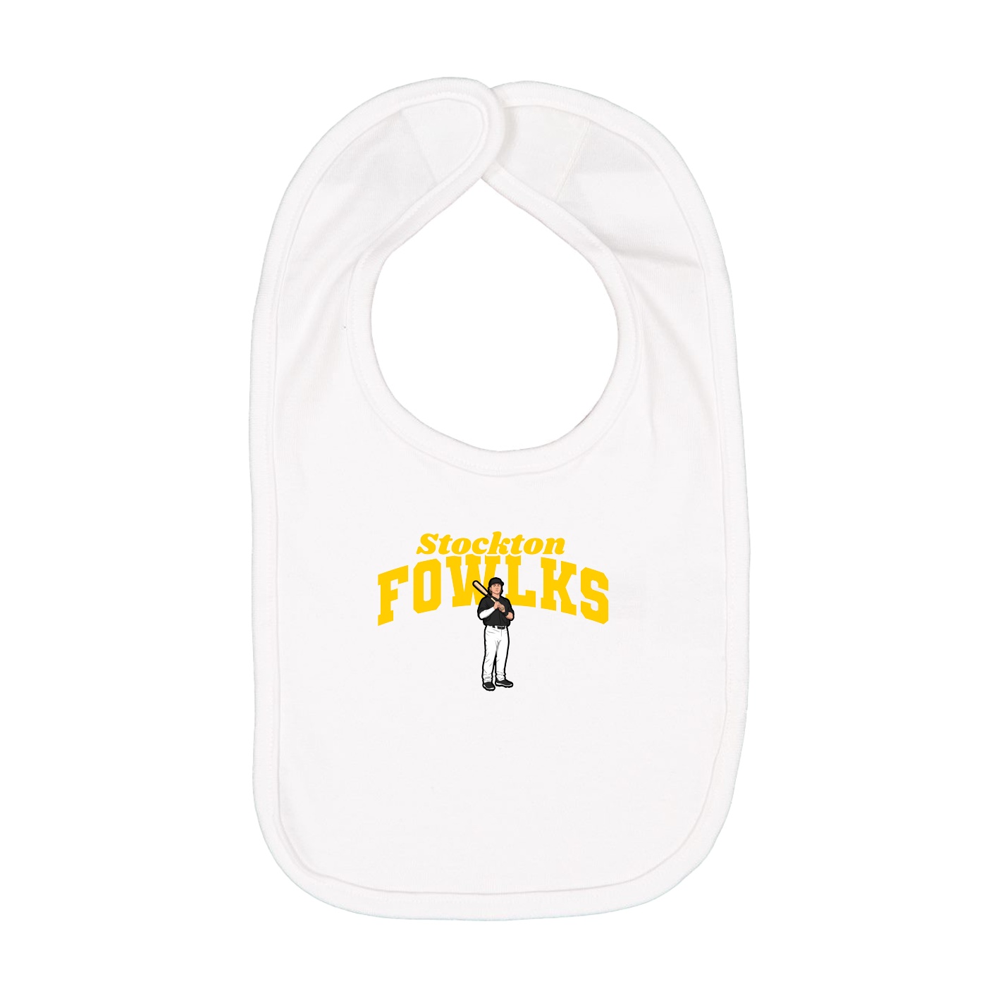Infant Bib — Signature Arch in White