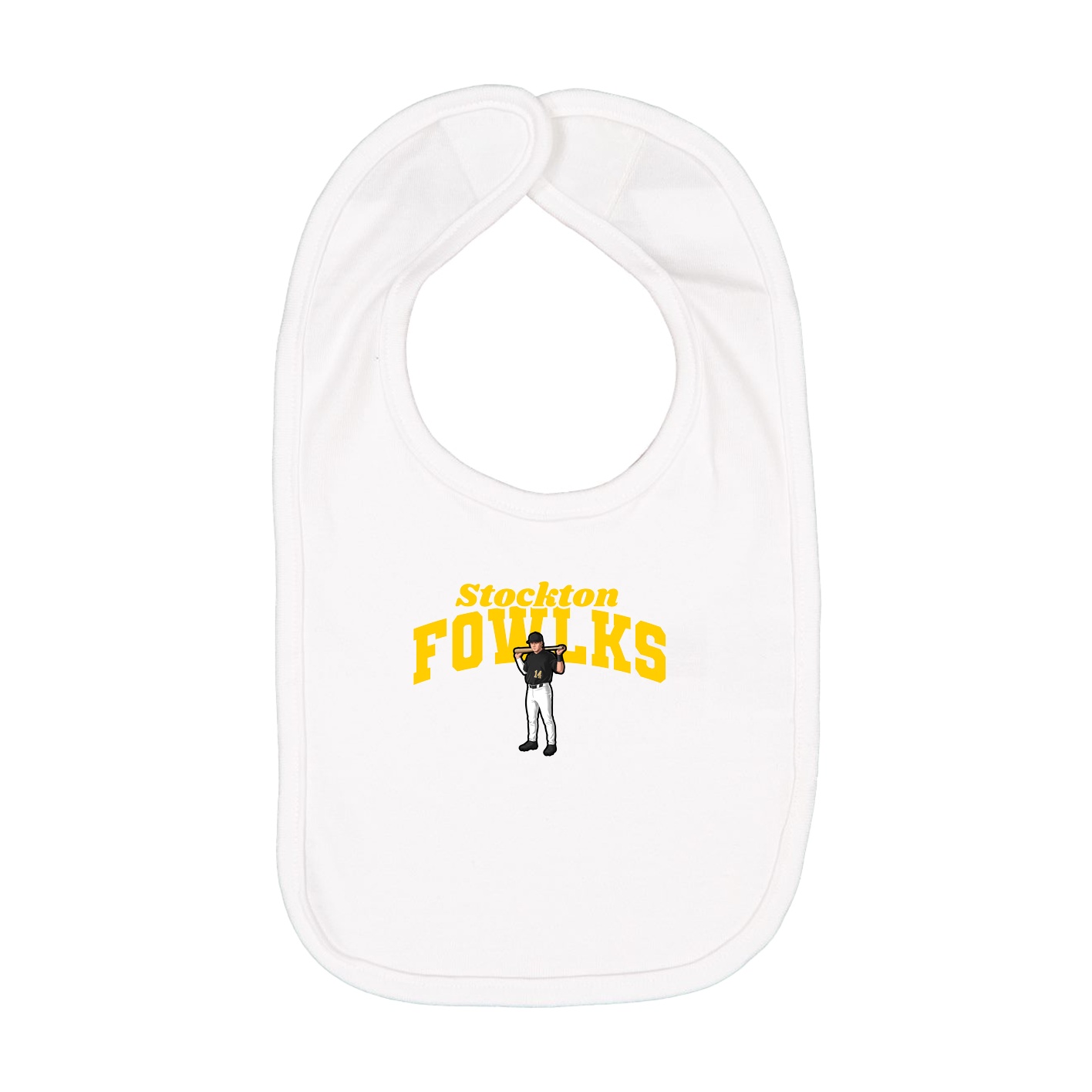 Infant Bib — Signature Arch in White