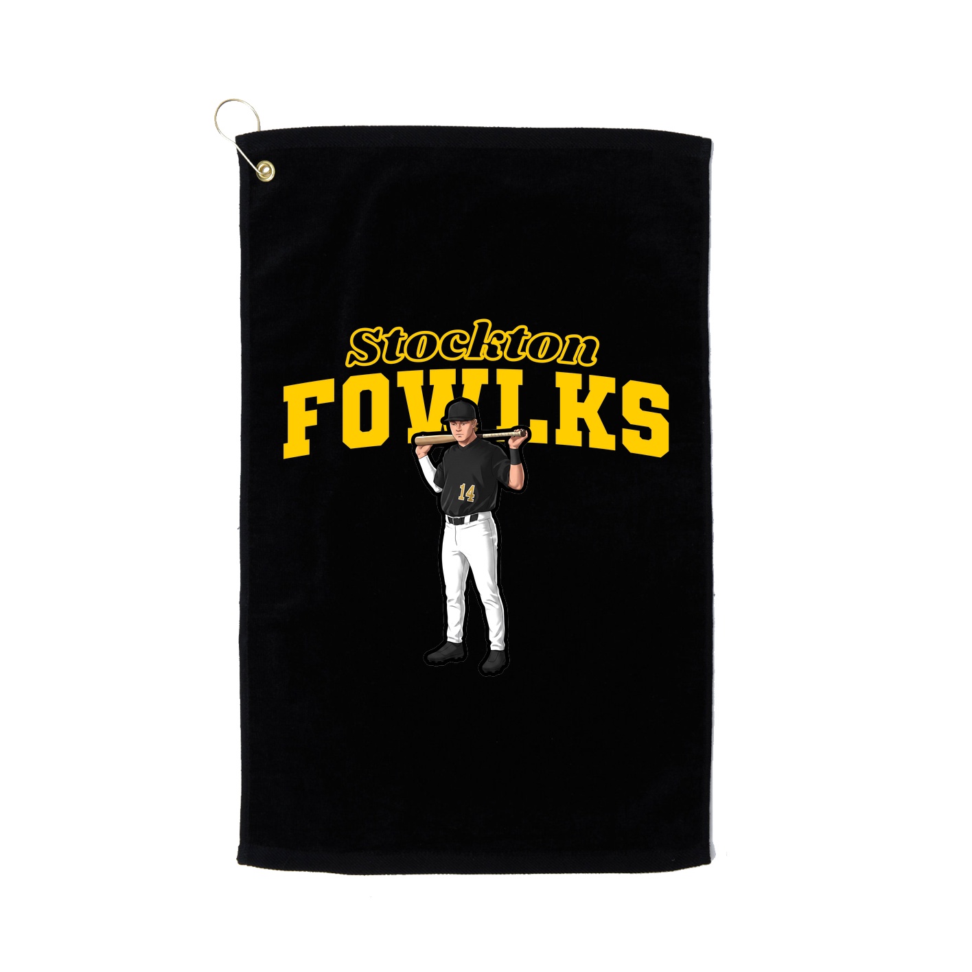 Golf Towel — Name Arch in Black