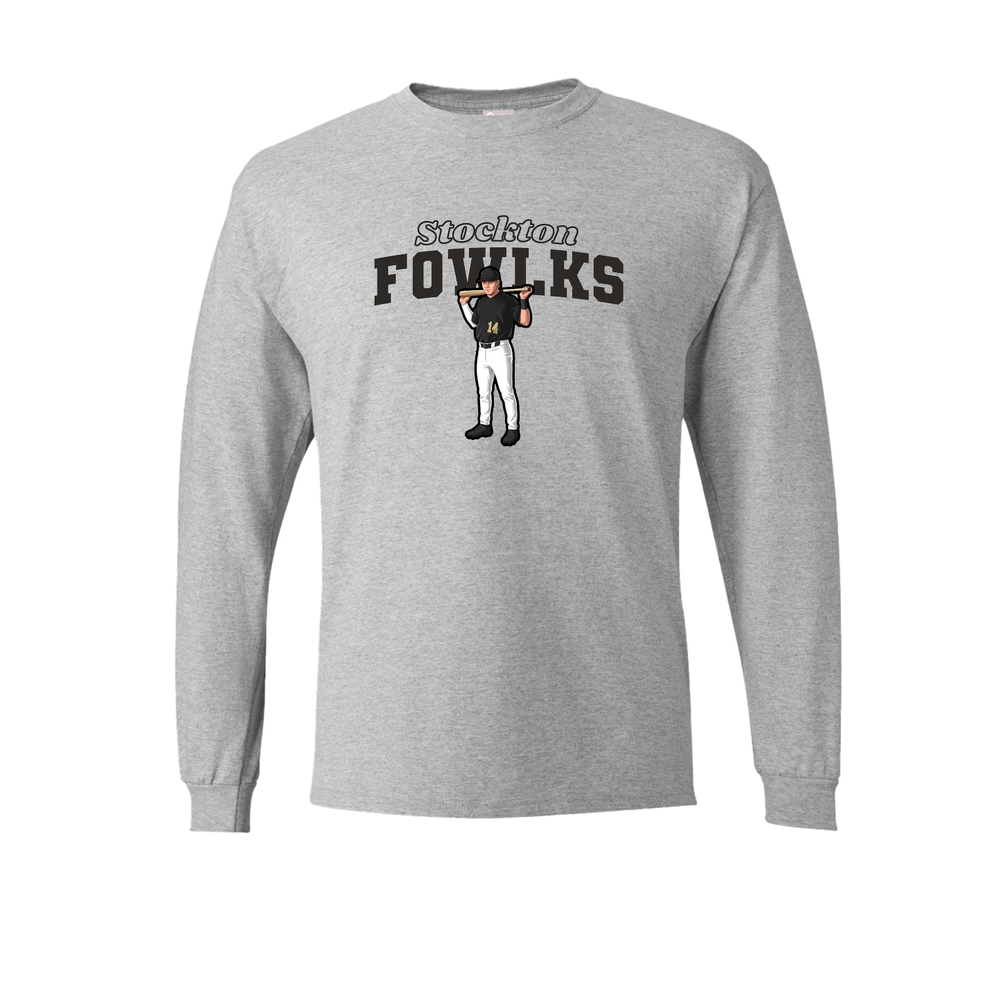 Long Sleeve Tee — Name Arch in Grey