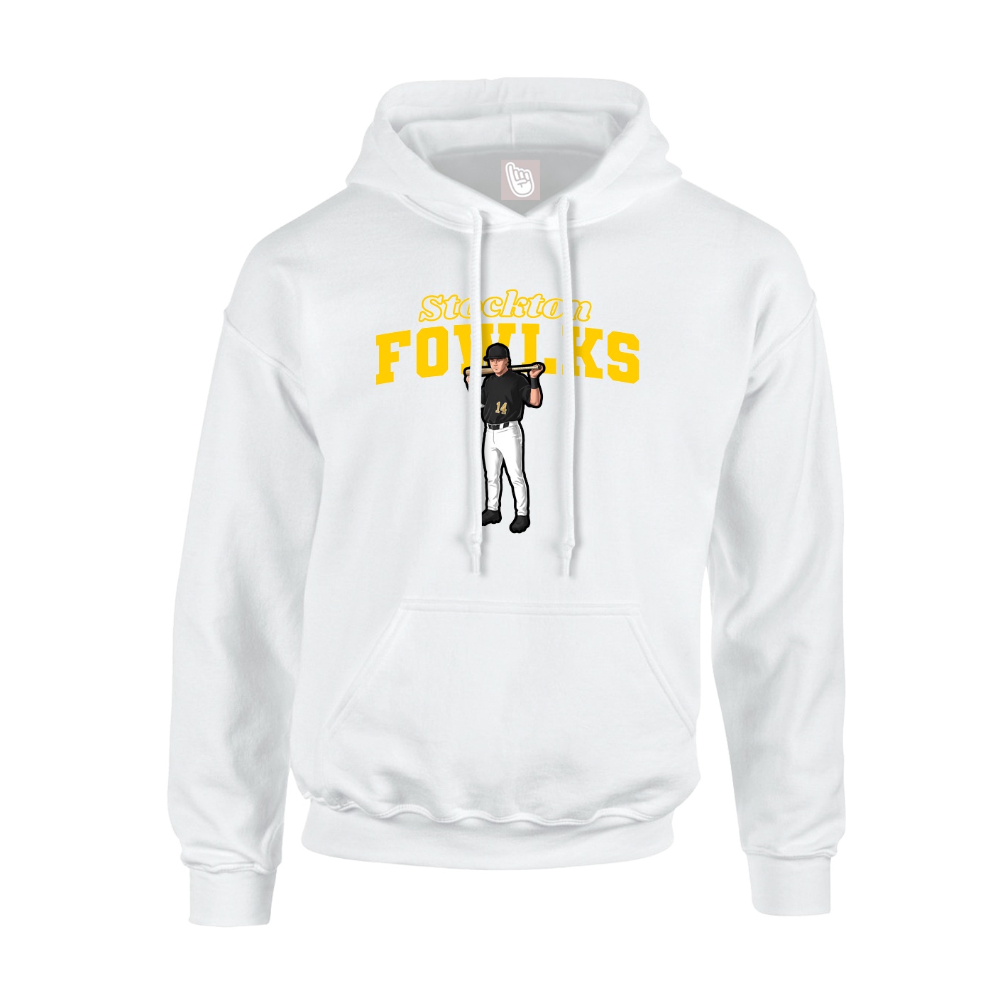 Hoodie — Name Arch in White