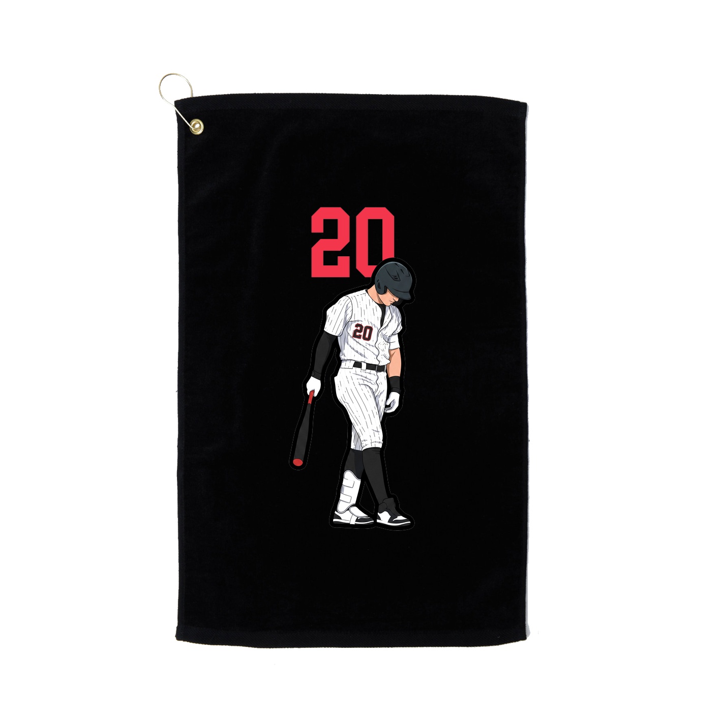Golf Towel — Number Top in Black