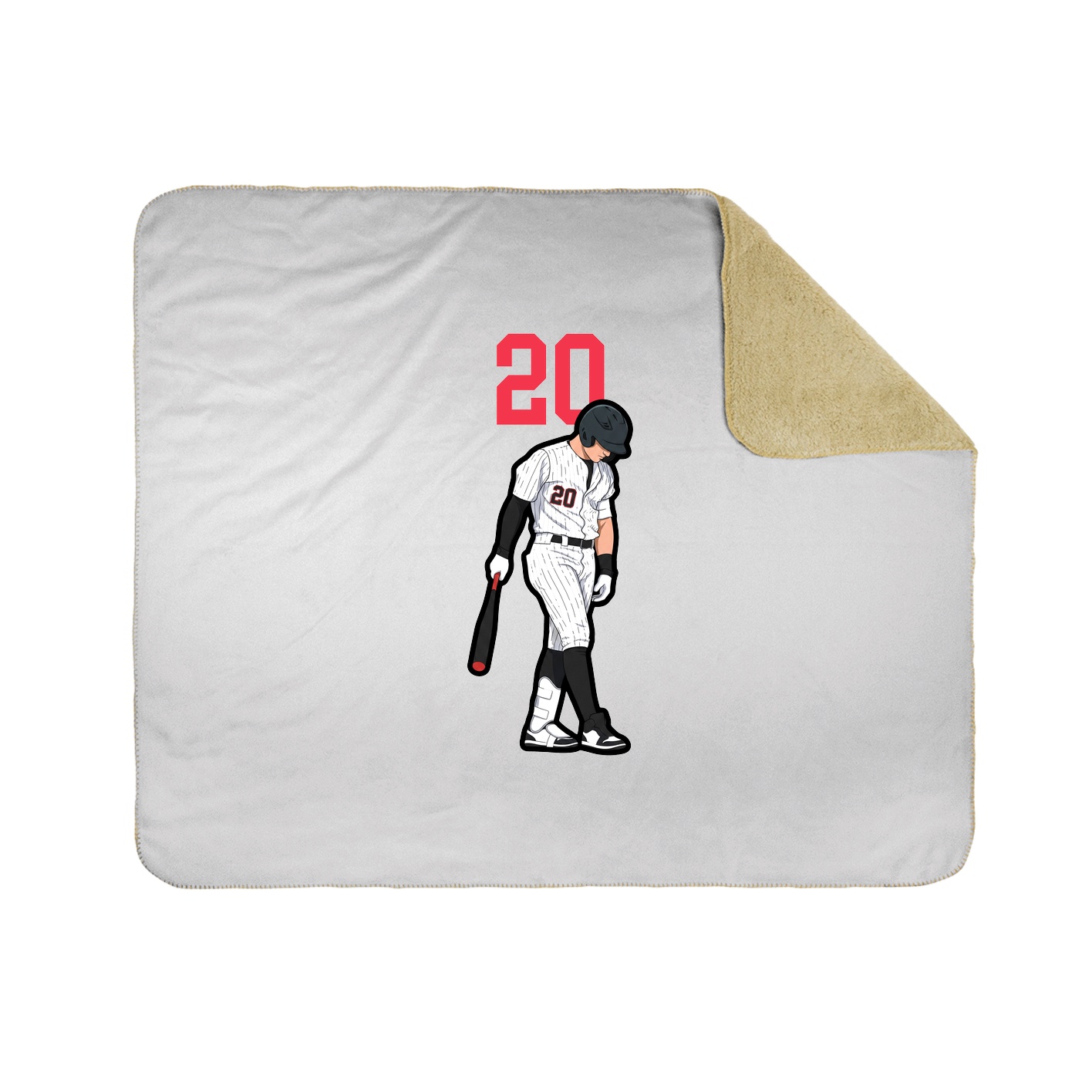 Throw Blanket — Number Top in White