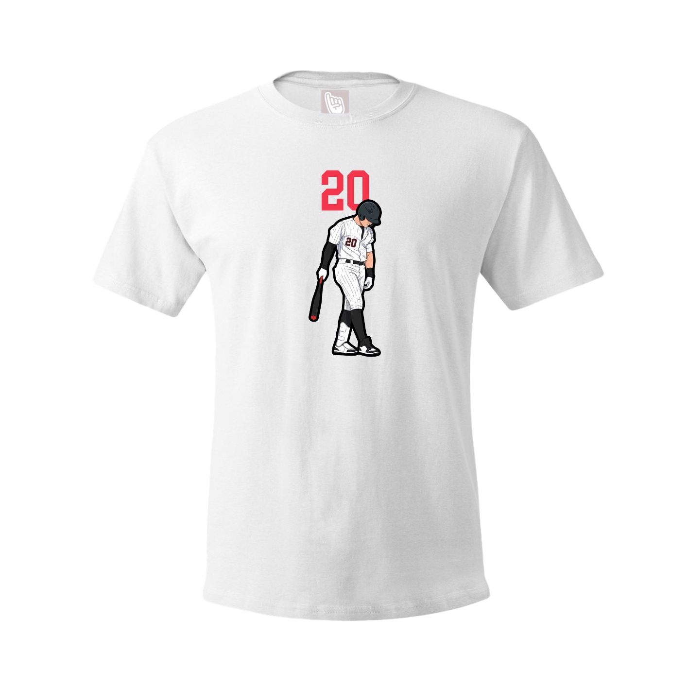 Youth Tee — Number Top in White