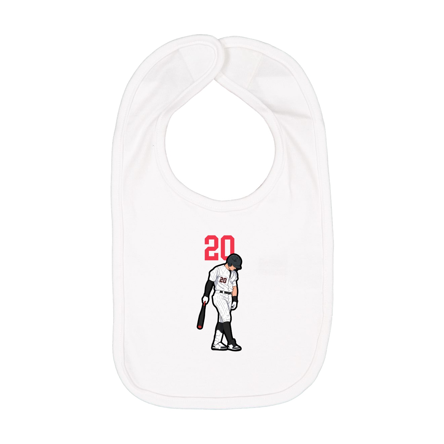 Infant Bib — Number Top in White
