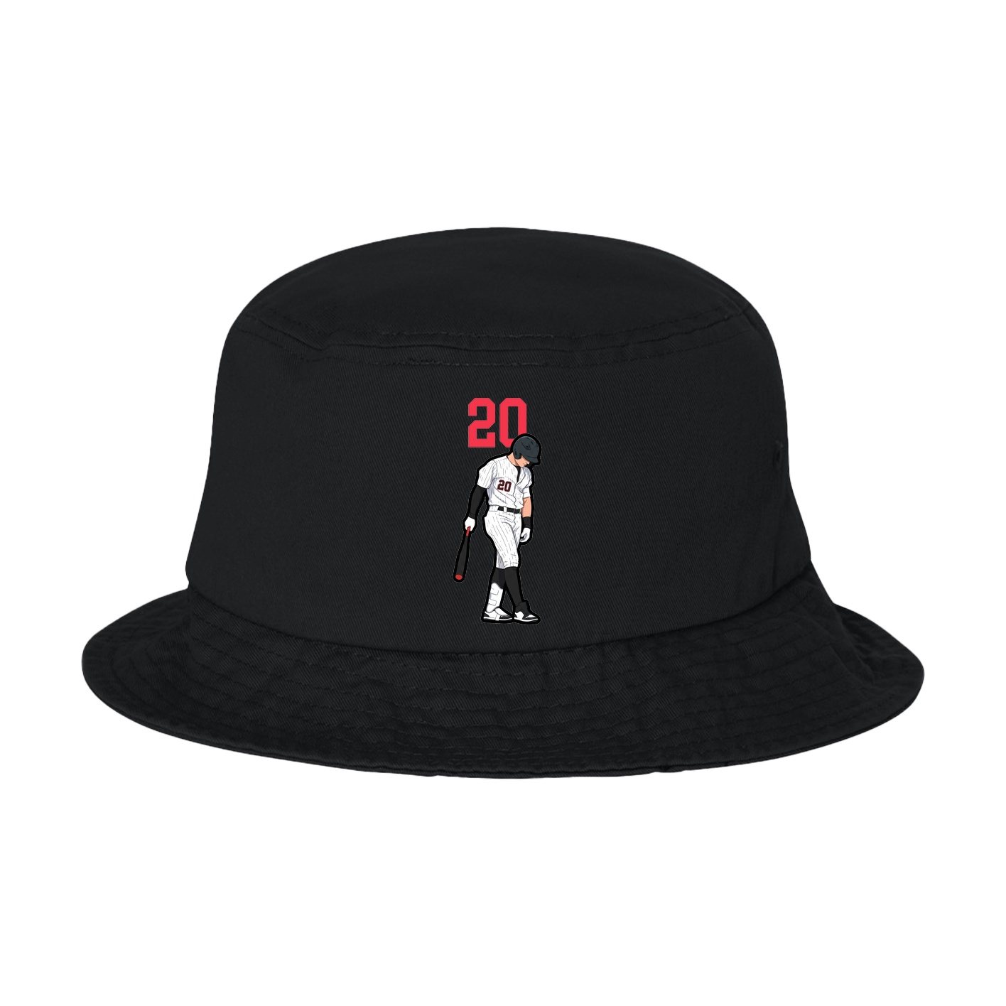 Bucket Cap — Number Top in Black