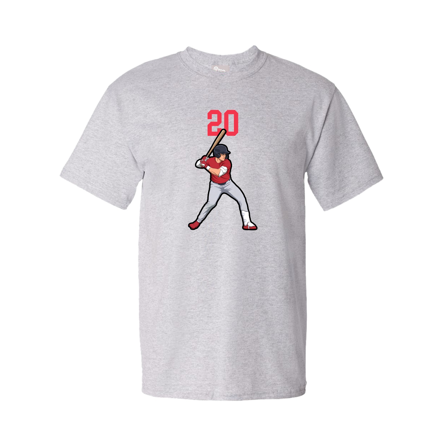 Youth Tee — Number Top in Grey