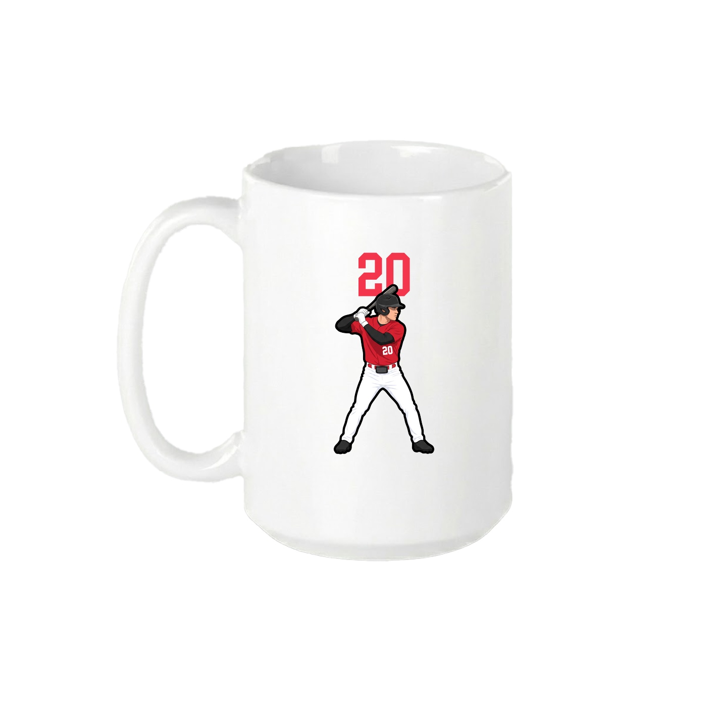 15oz Coffee Mug — Number Top in White