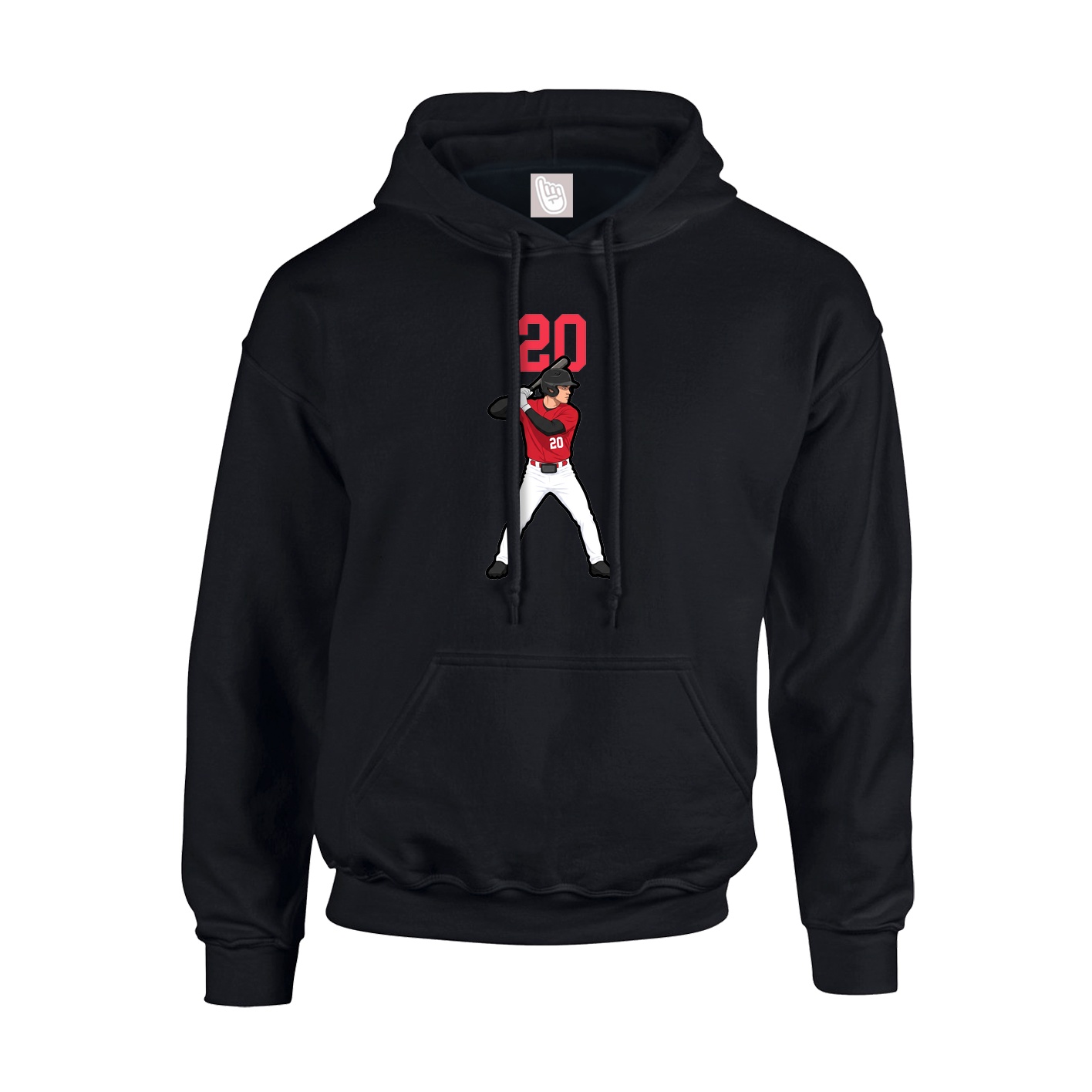 Hoodie — Number Top in Black