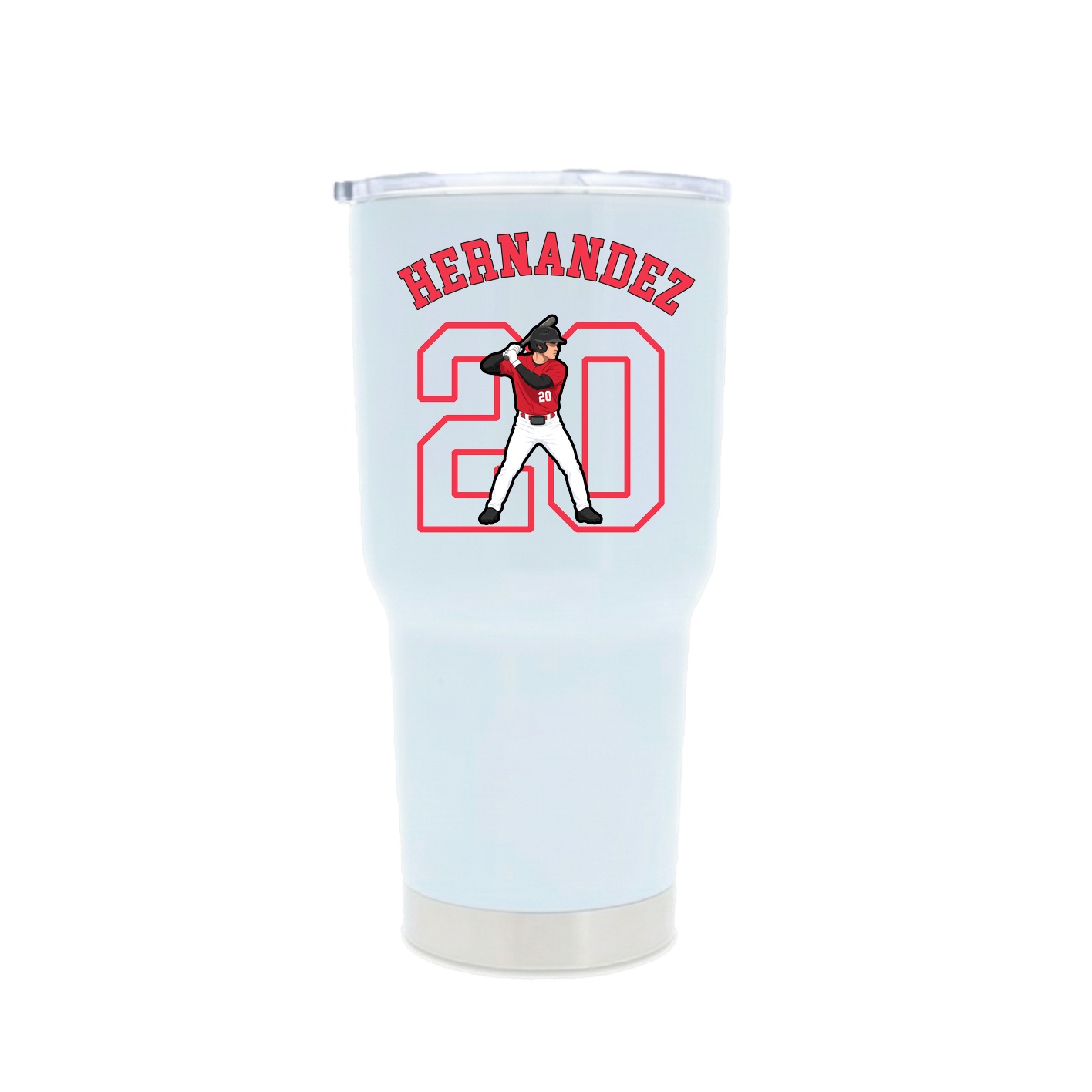 30oz Stainless Steel Tumbler — Shirsey Arch in White