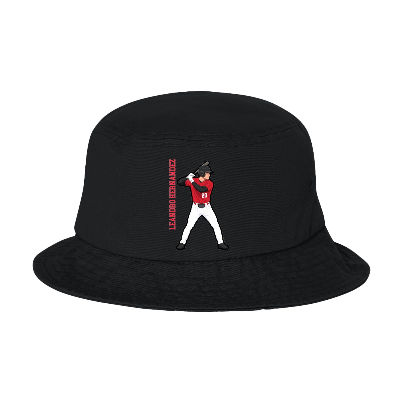 Bucket Cap — Name Vertical in Black