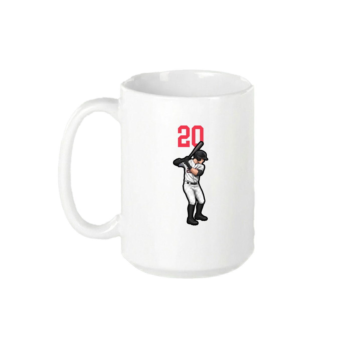 15oz Coffee Mug — Number Top in White