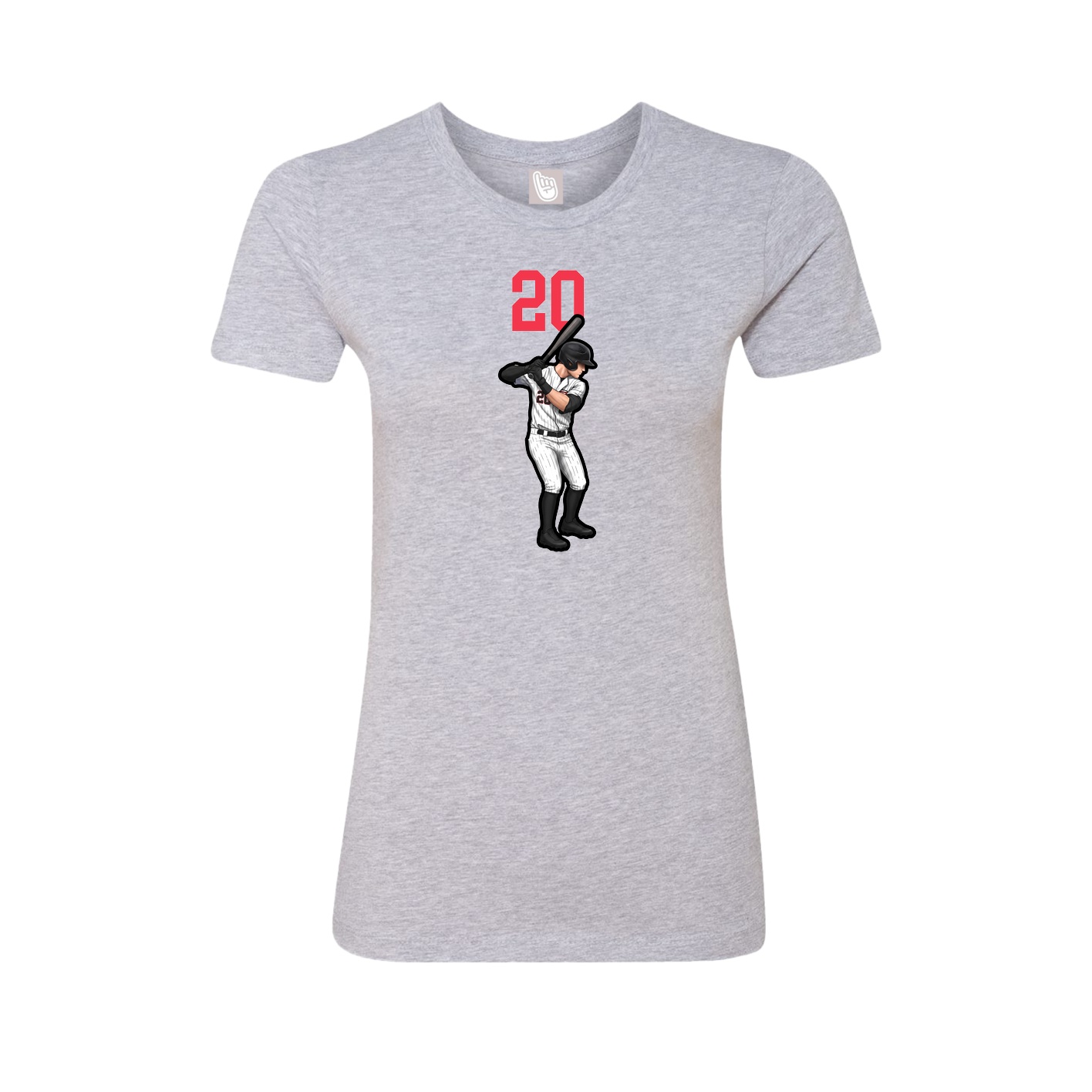 Womens Tee — Number Top in Grey