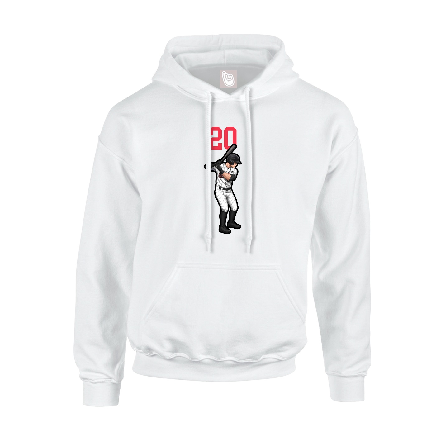 Hoodie — Number Top in White