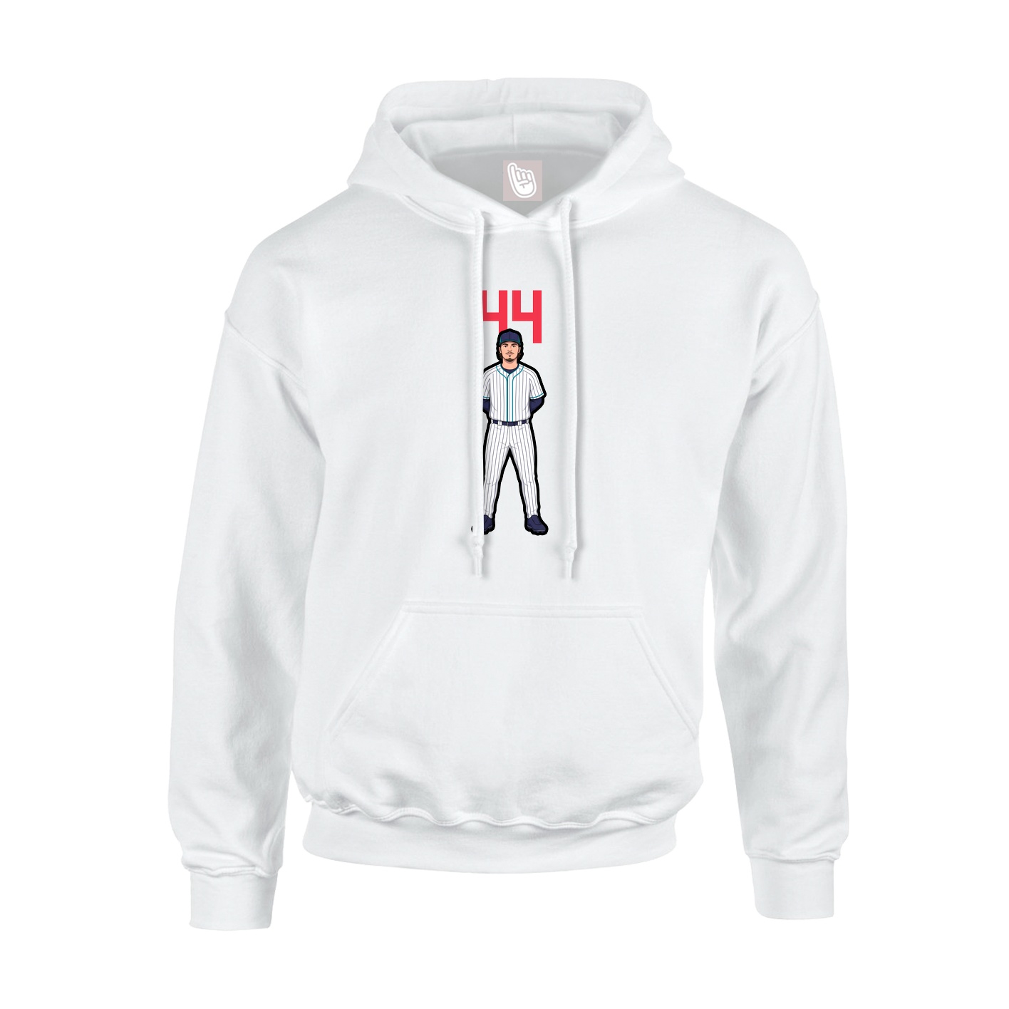 Hoodie — Number Top in White