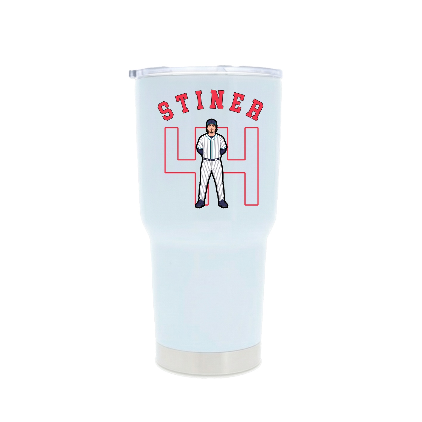 30oz Stainless Steel Tumbler — Shirsey Arch in White