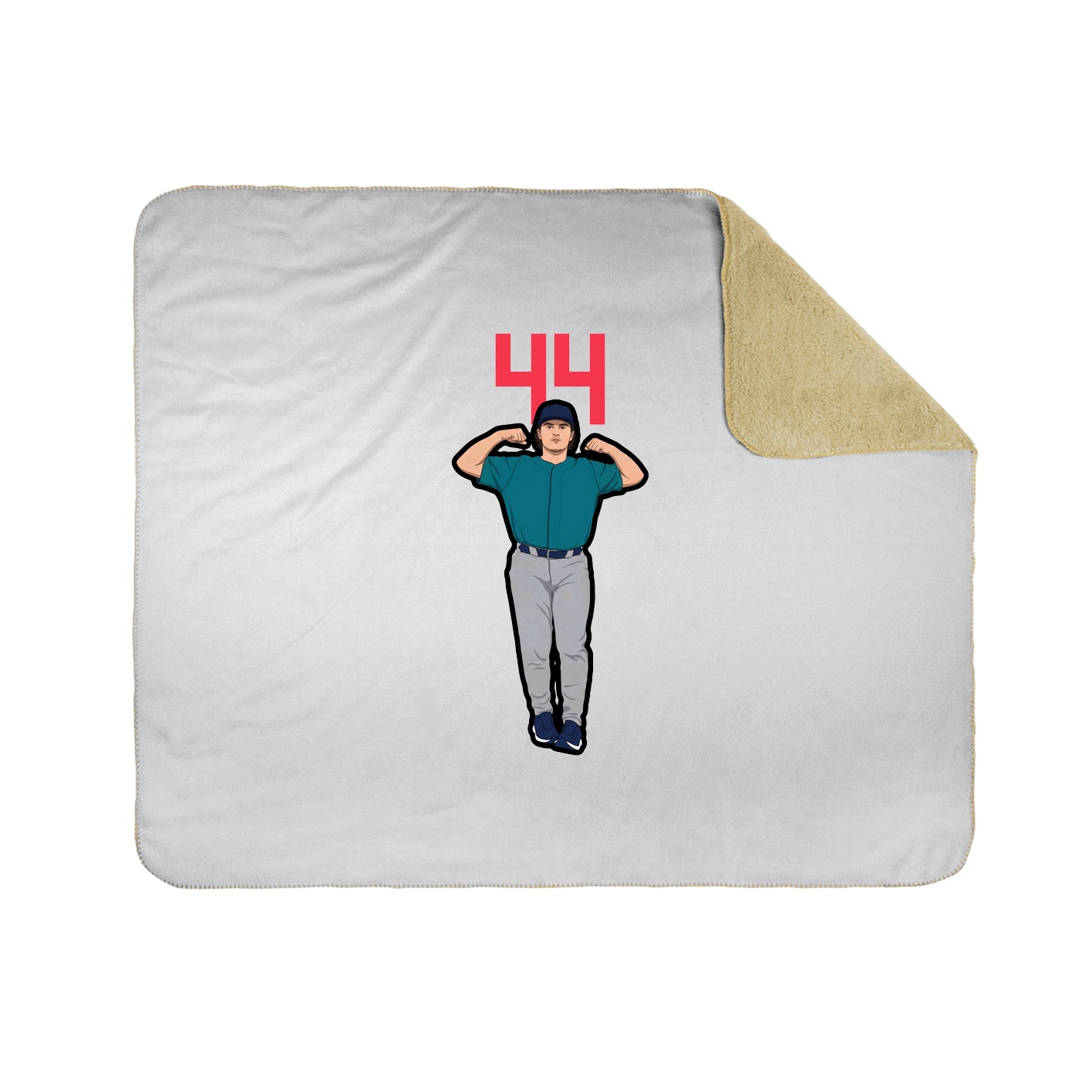 Throw Blanket — Number Top in White