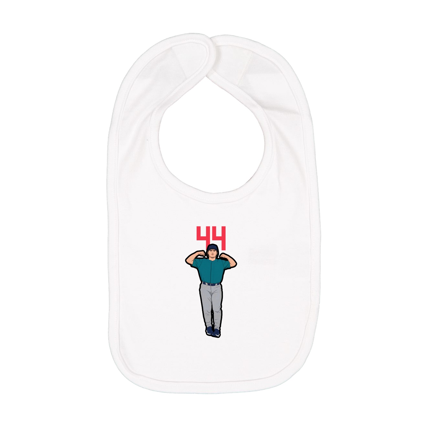 Infant Bib — Number Top in White