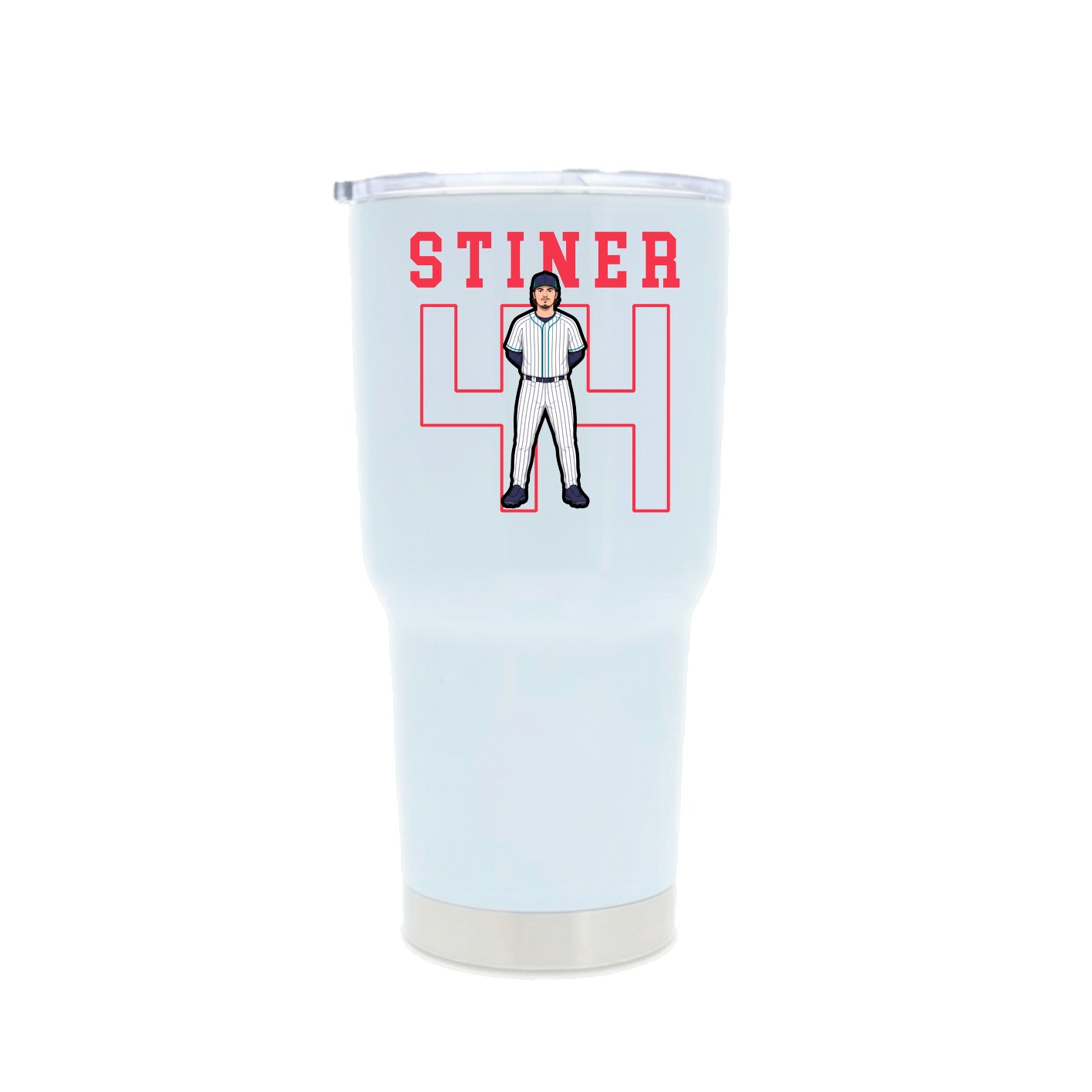 30oz Stainless Steel Tumbler — Shirsey in White