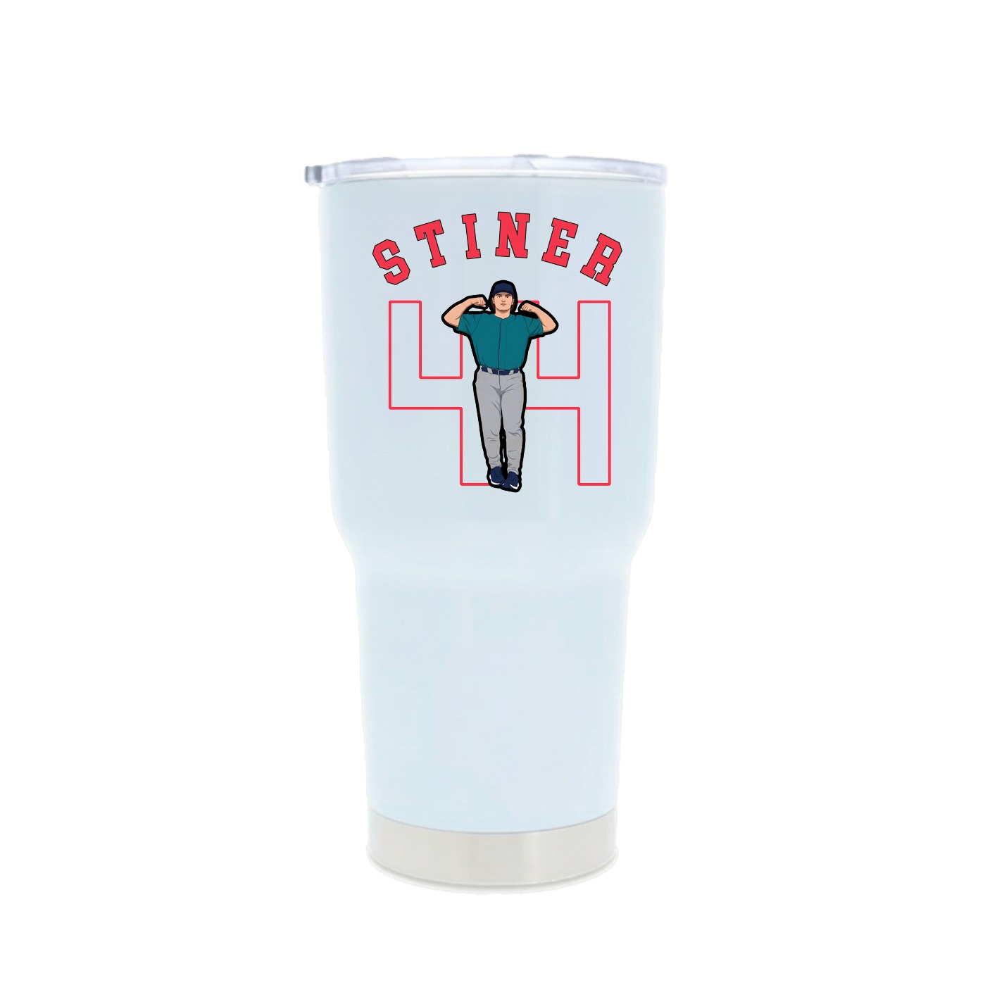 30oz Stainless Steel Tumbler — Shirsey Arch in White
