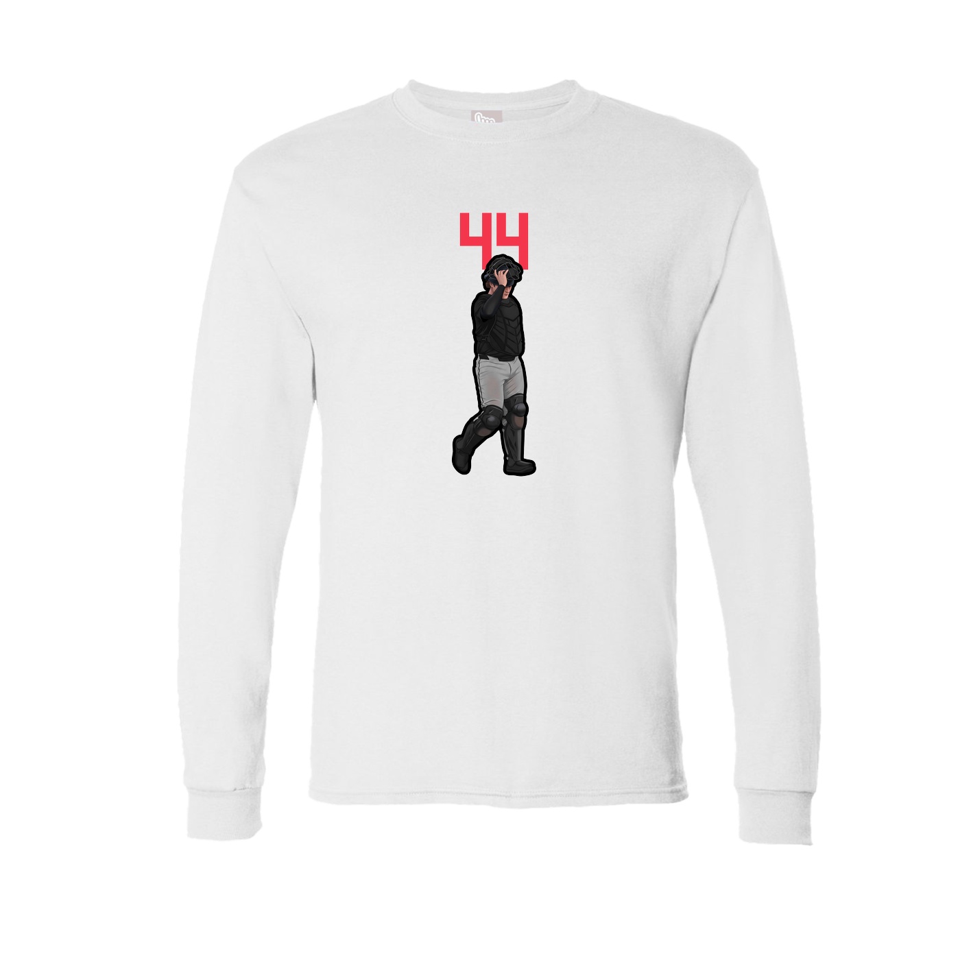 Long Sleeve Tee — Number Top in White