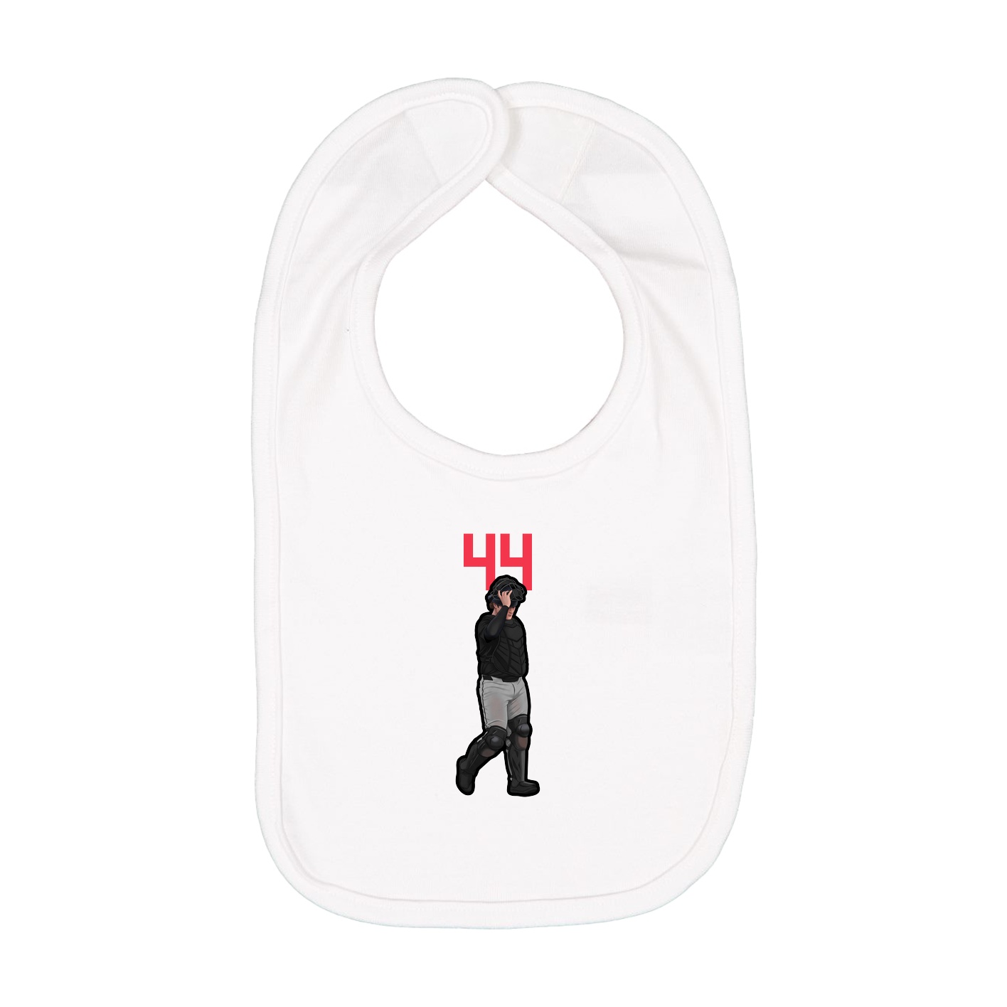 Infant Bib — Number Top in White