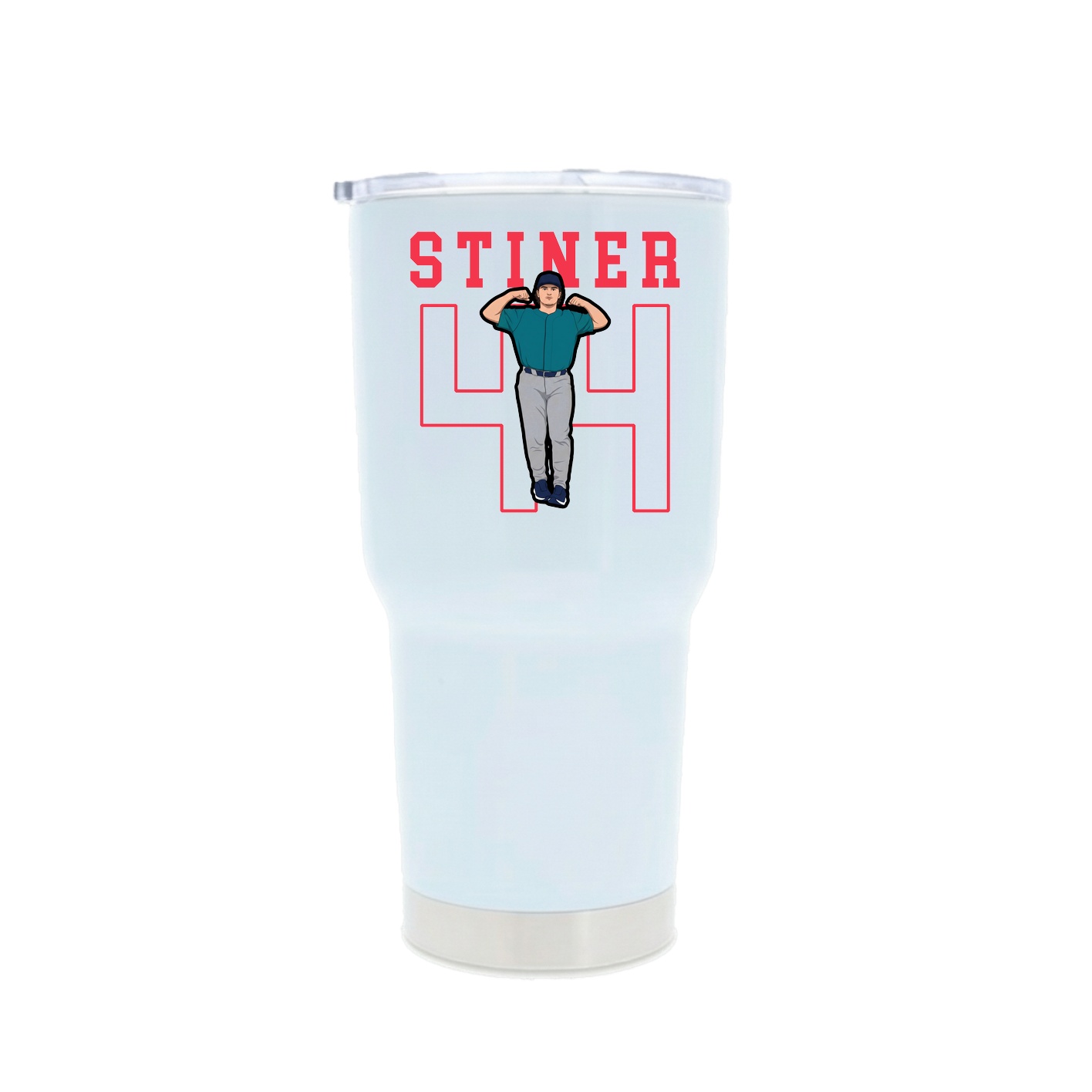 30oz Stainless Steel Tumbler — Shirsey in White