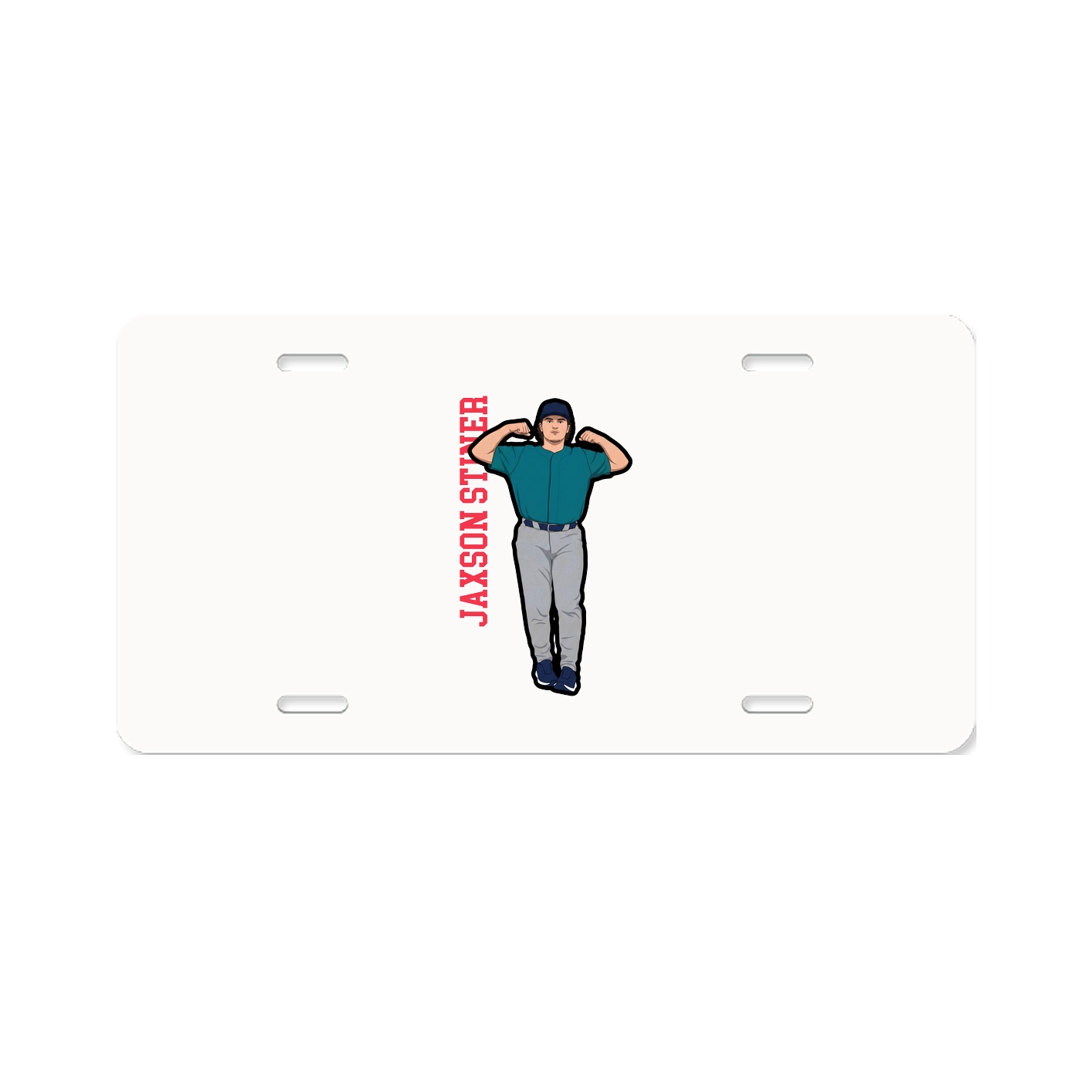 License Plate — Name Vertical in Classic